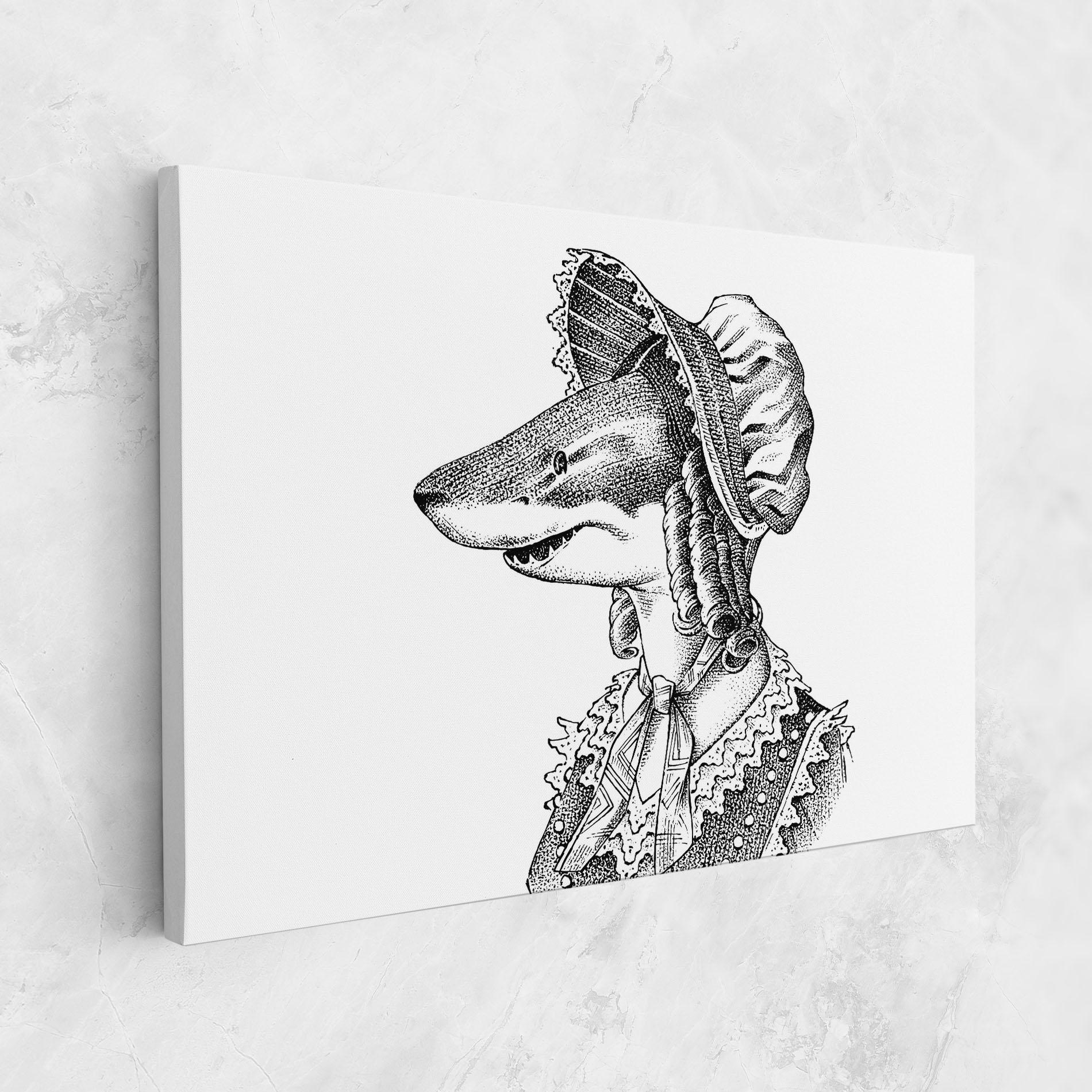 Tablou Canvas Vintage Shark mockup 1