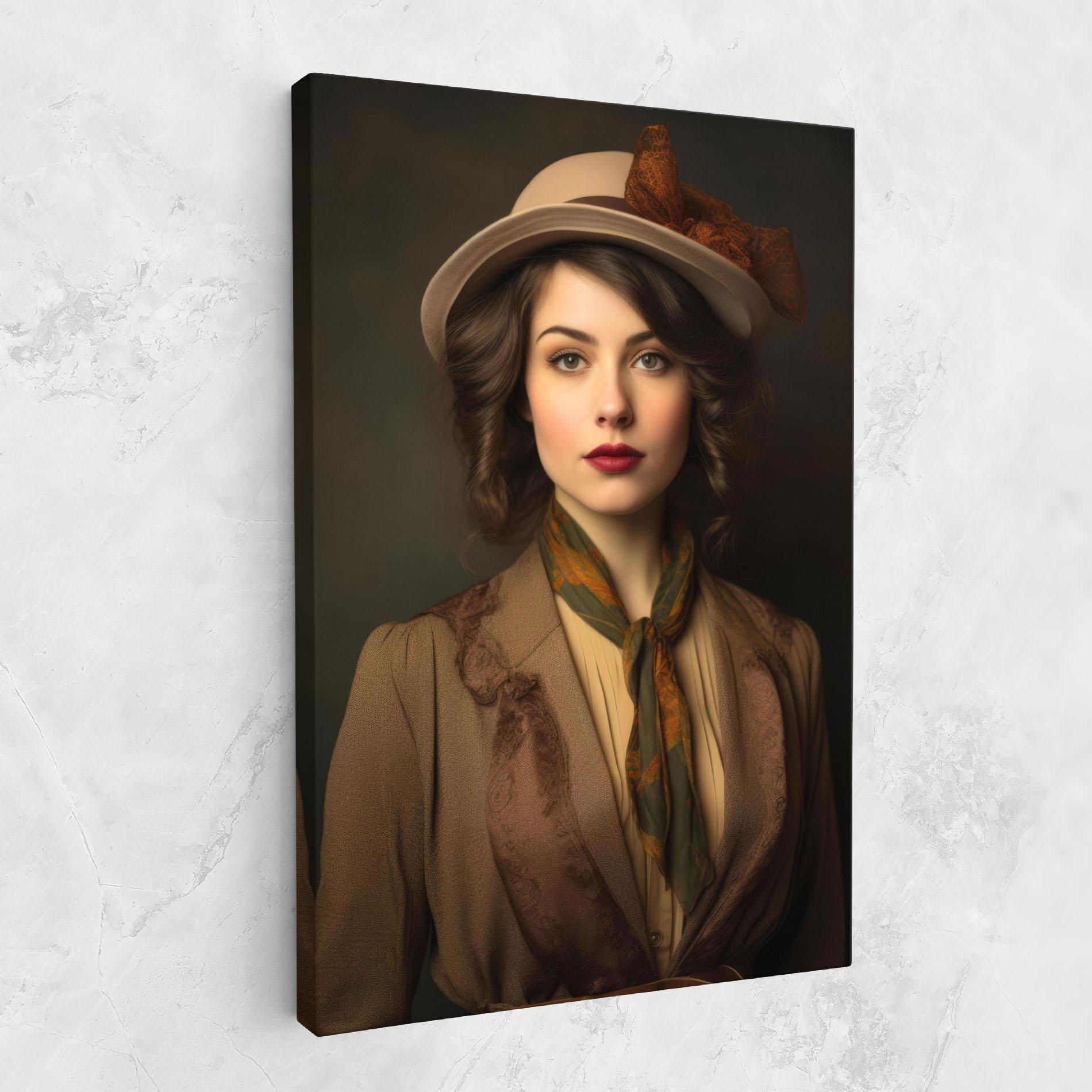 Tablou Canvas Cream Vintage Hat mockup 1