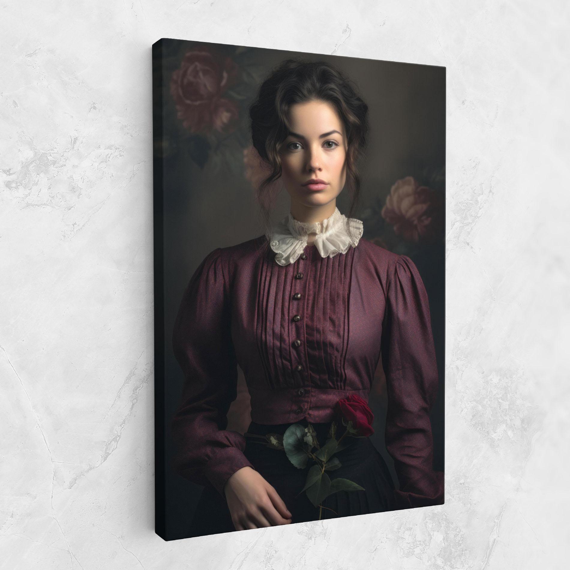 Tablou Canvas Holding Vintage Rose mockup 1