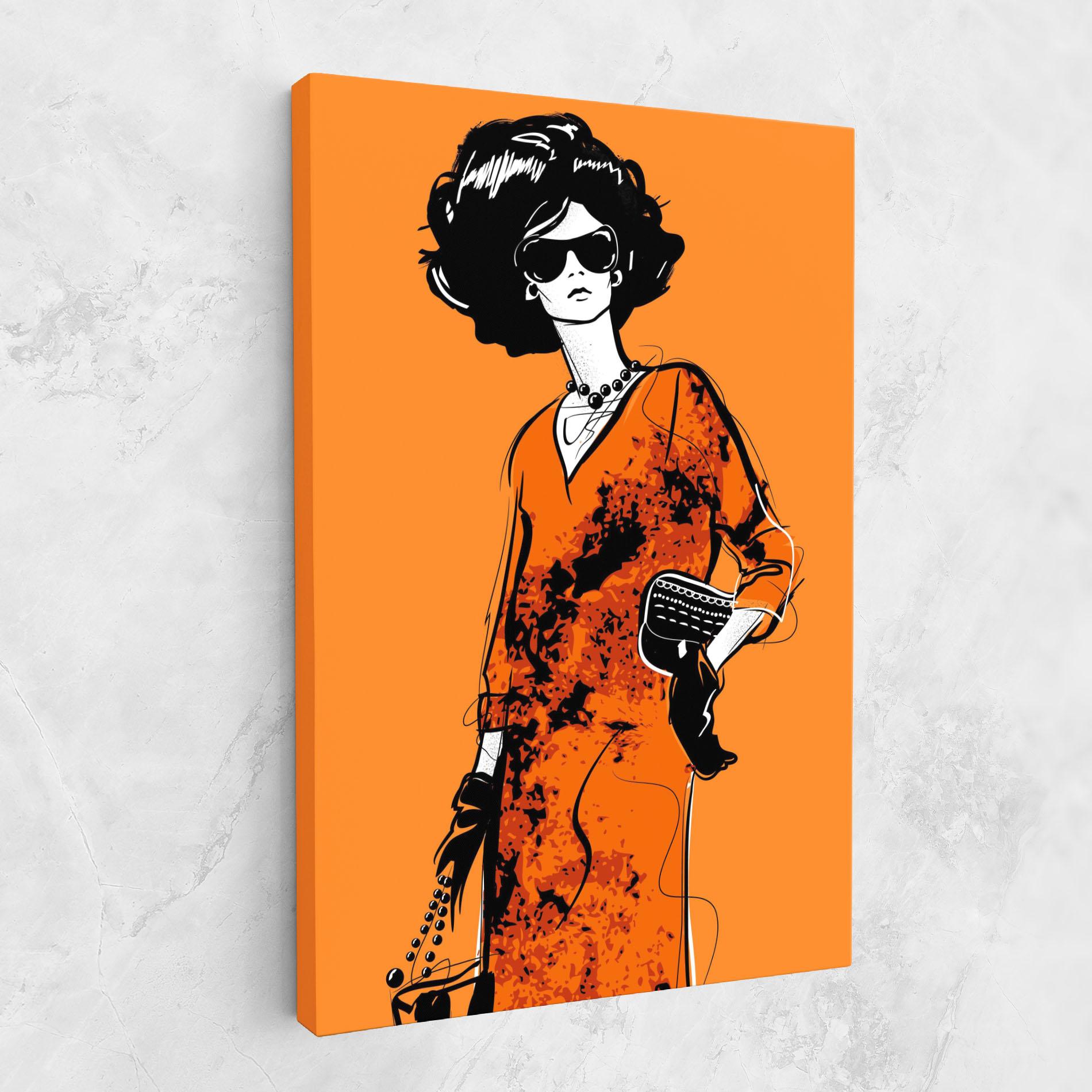 Tablou Canvas Old Orange Dress mockup 1