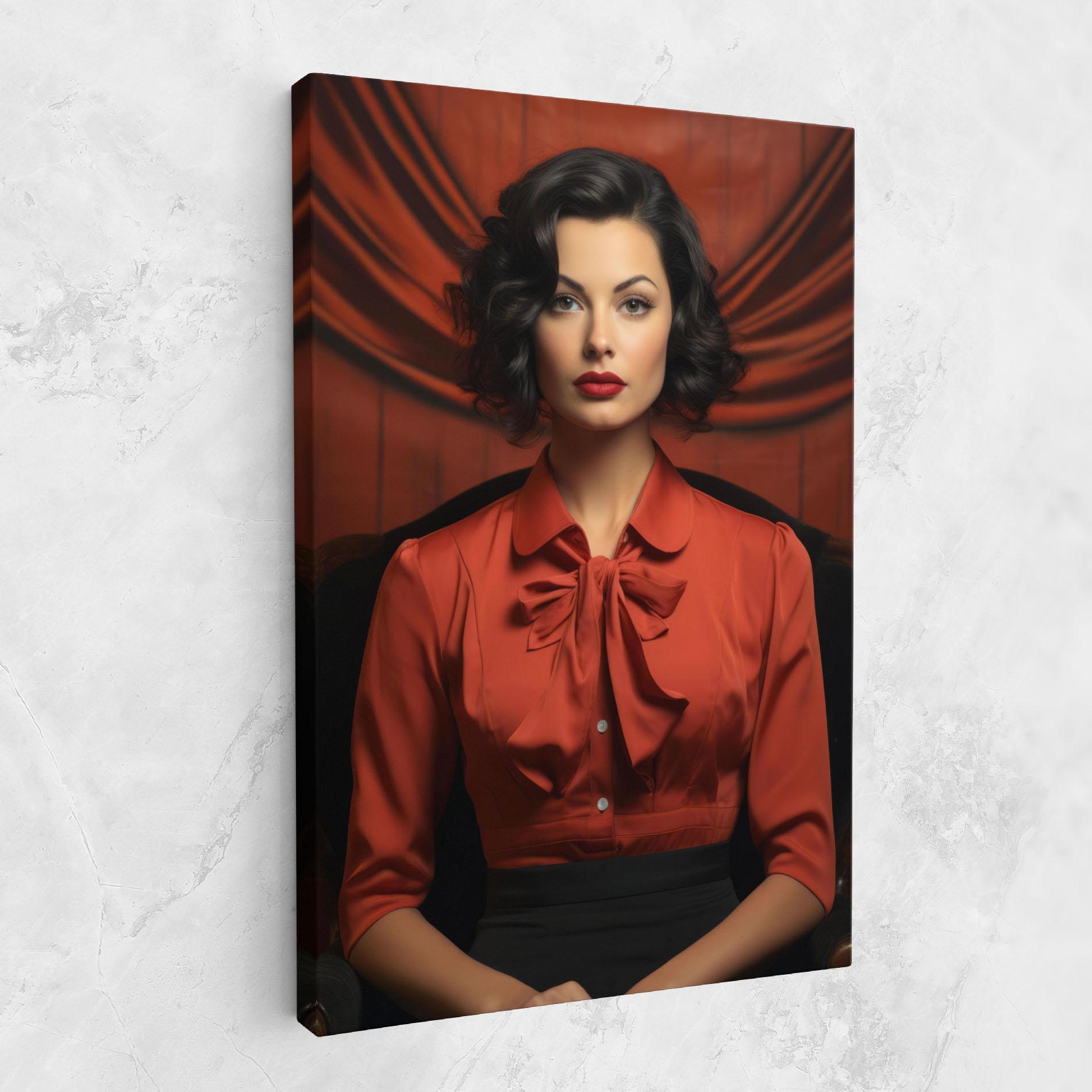 Tablou Canvas Pretty Red Blouse mockup 1