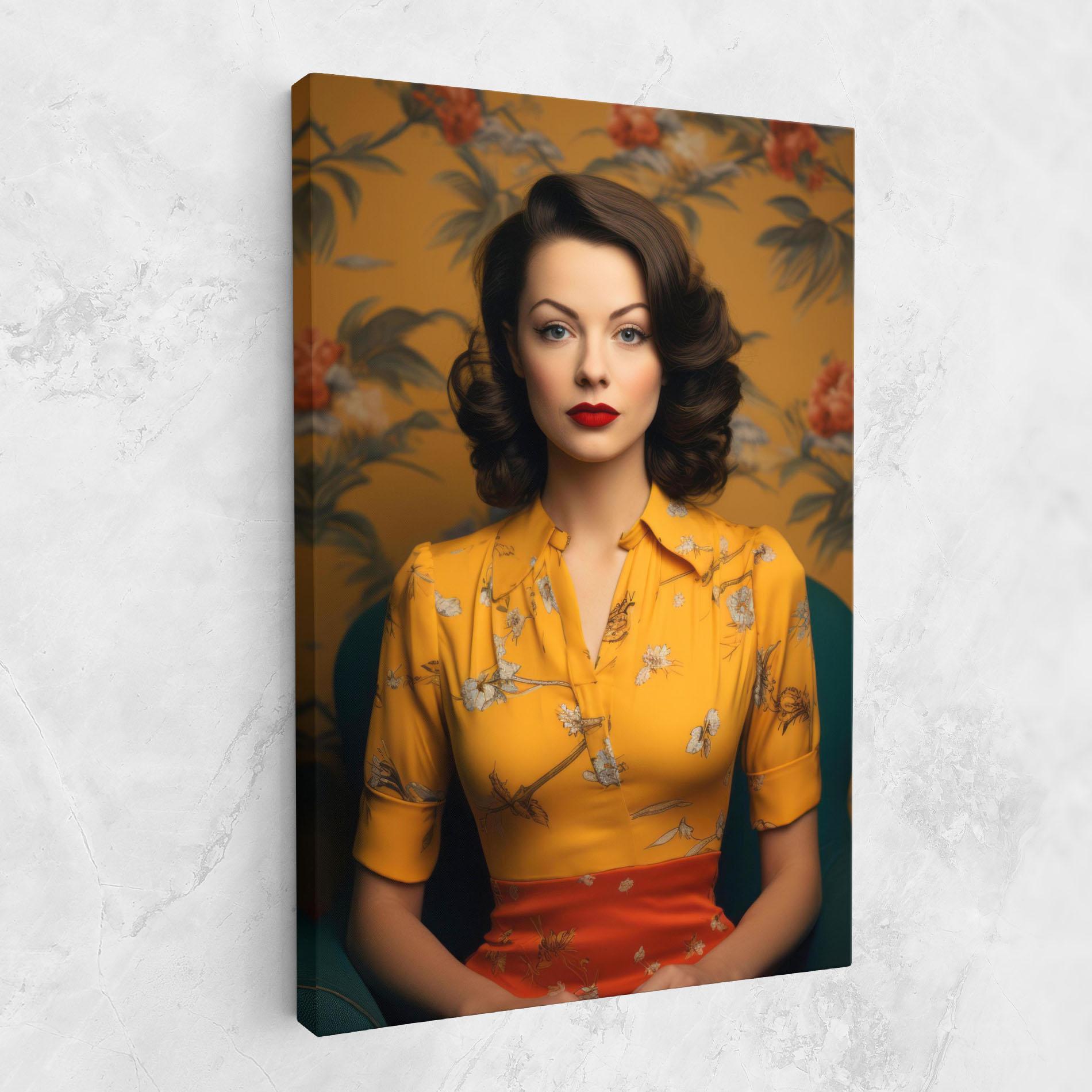 Tablou Canvas Yellow Red Dress mockup 1