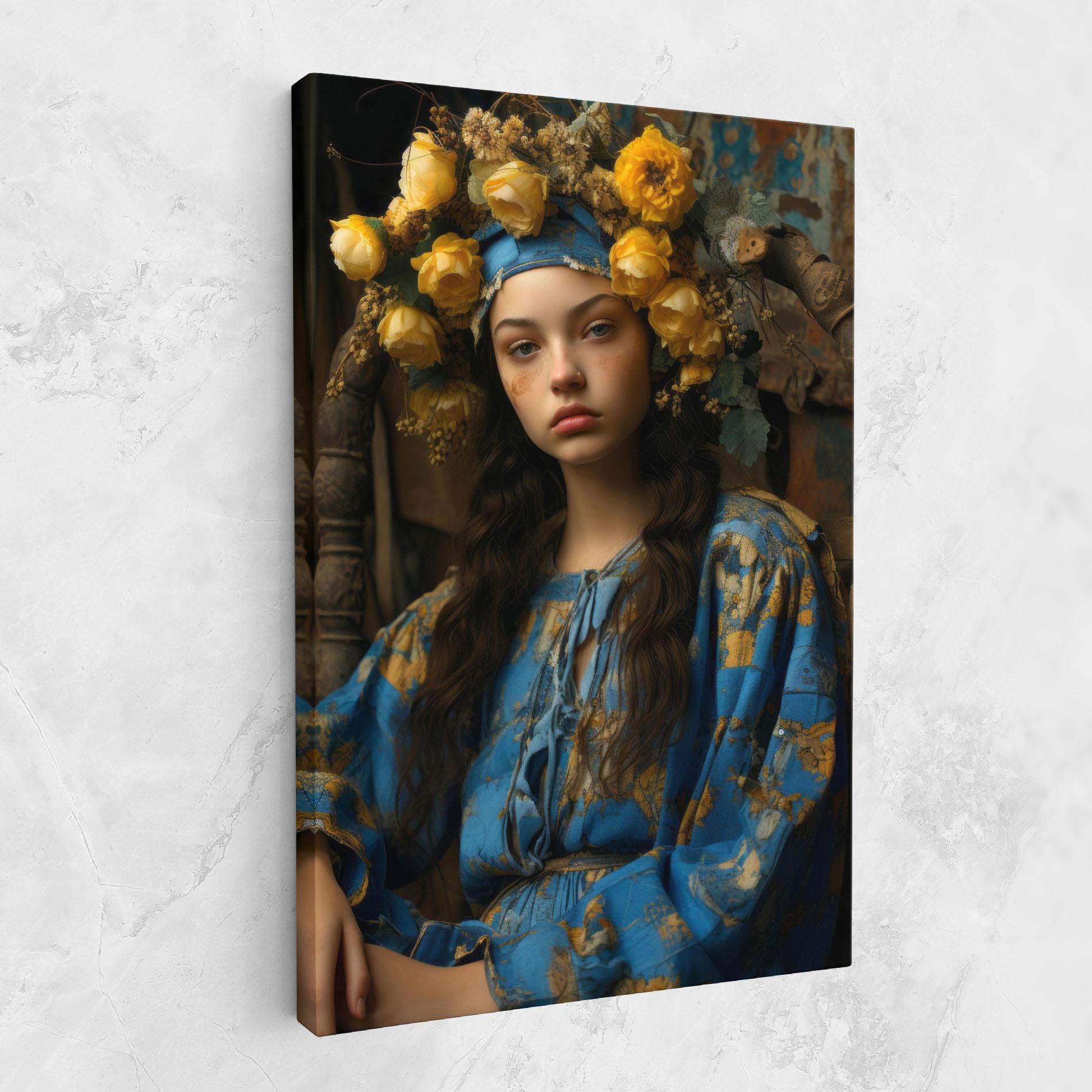 Tablou Canvas Yellow Rose Dress mockup 1