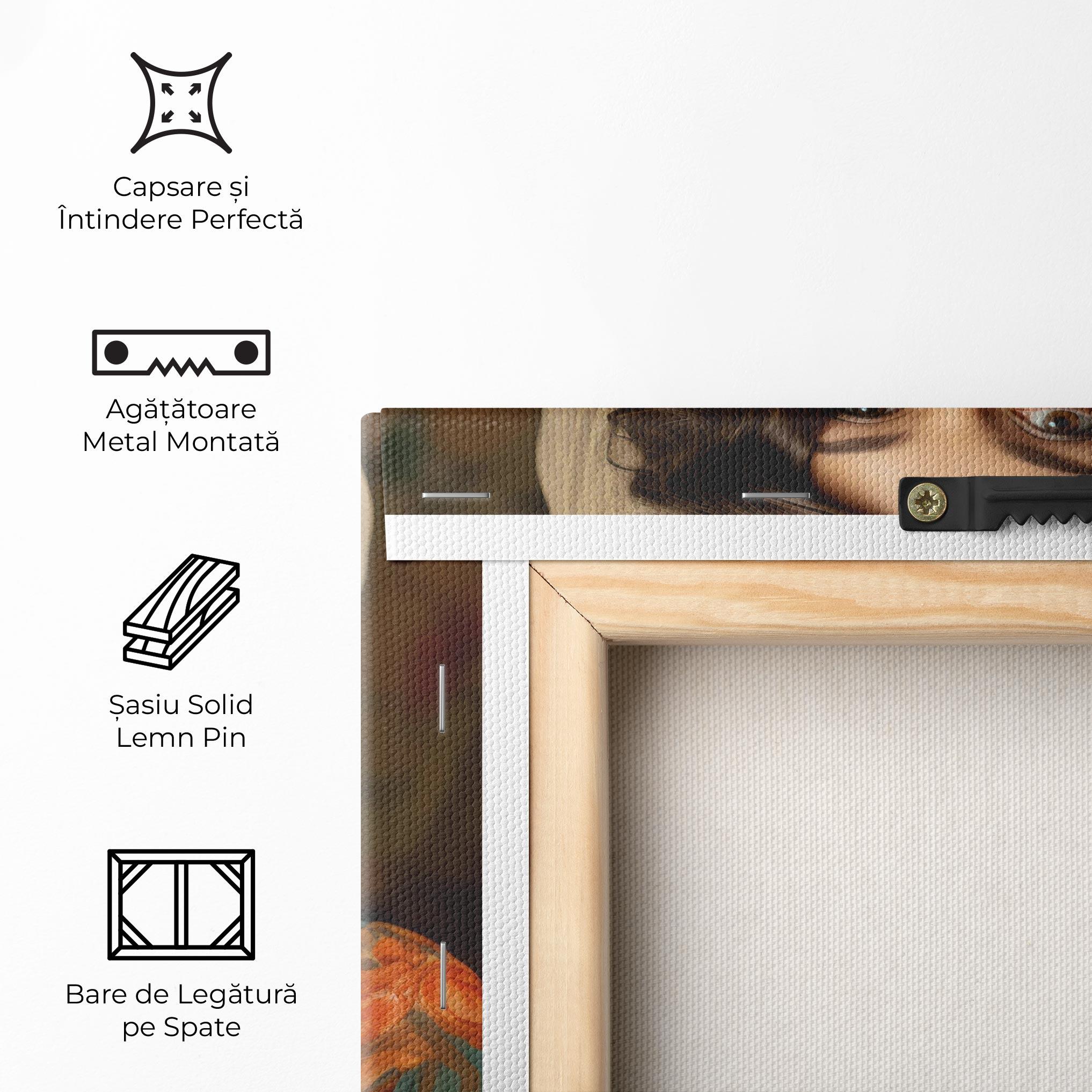 Tablou Canvas Green Orange Blouse mockup 5