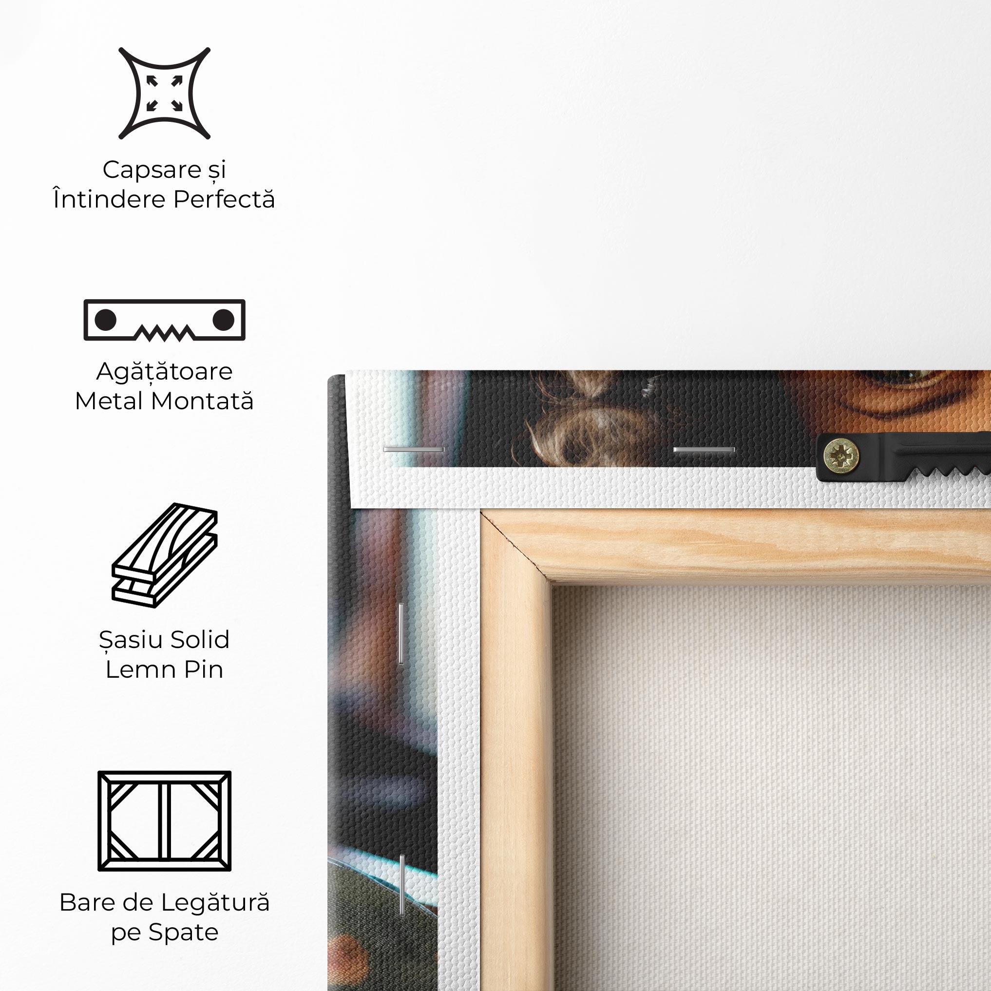 Tablou Canvas Pink Flowers Dress mockup 5