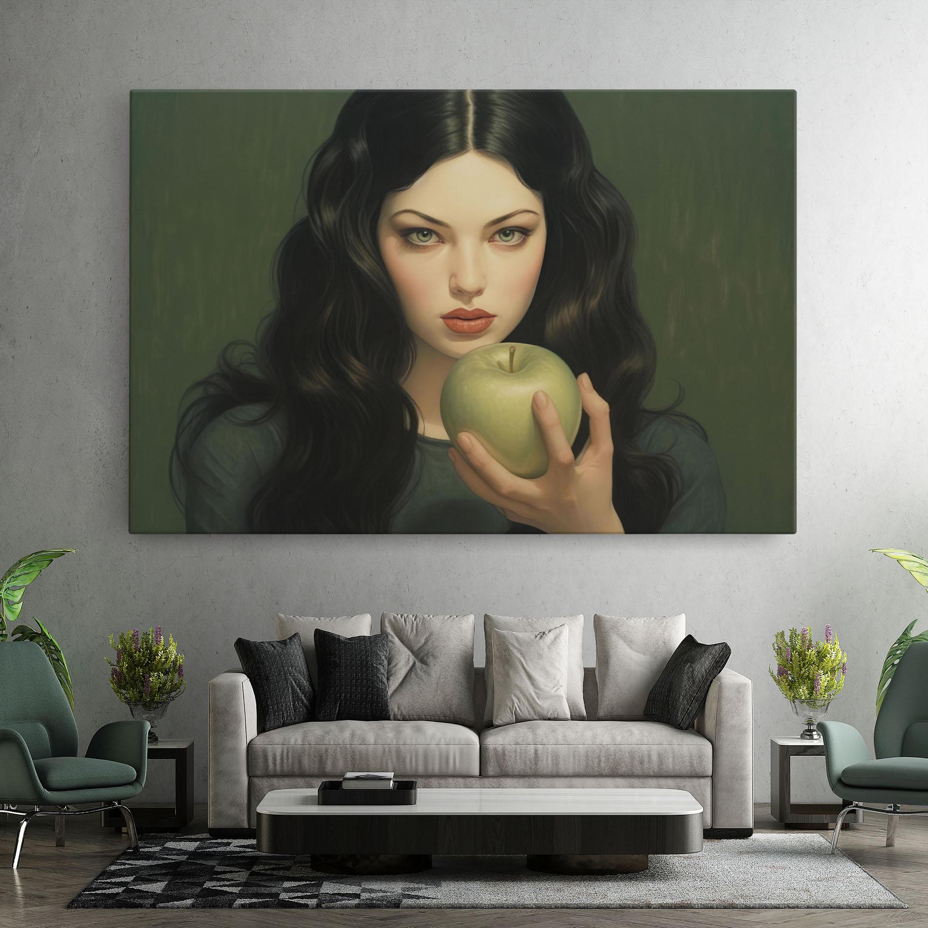 Tablou Canvas Green Apple Painting mockup 7