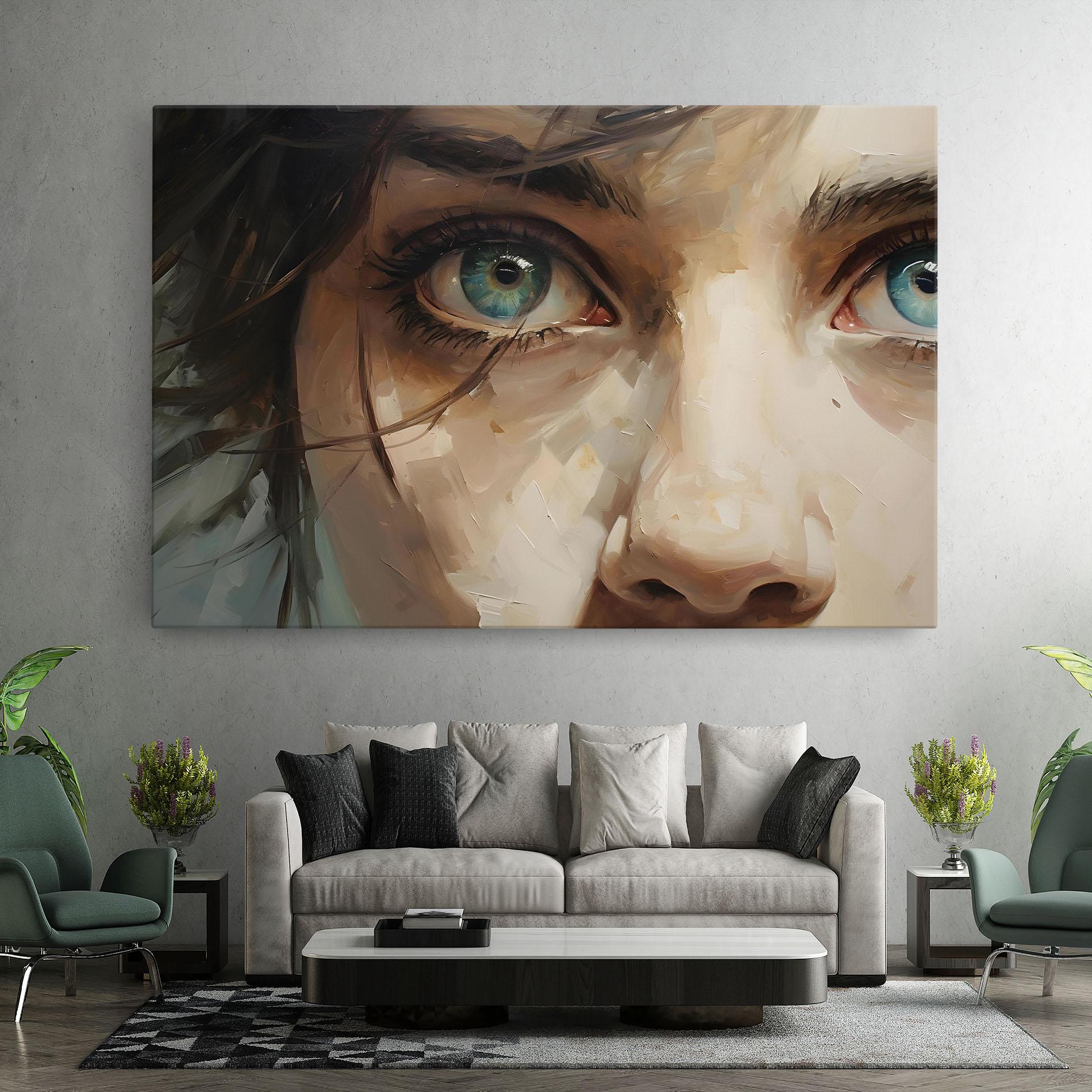 Tablou Canvas Vintage Blue Eyes Art mockup 7
