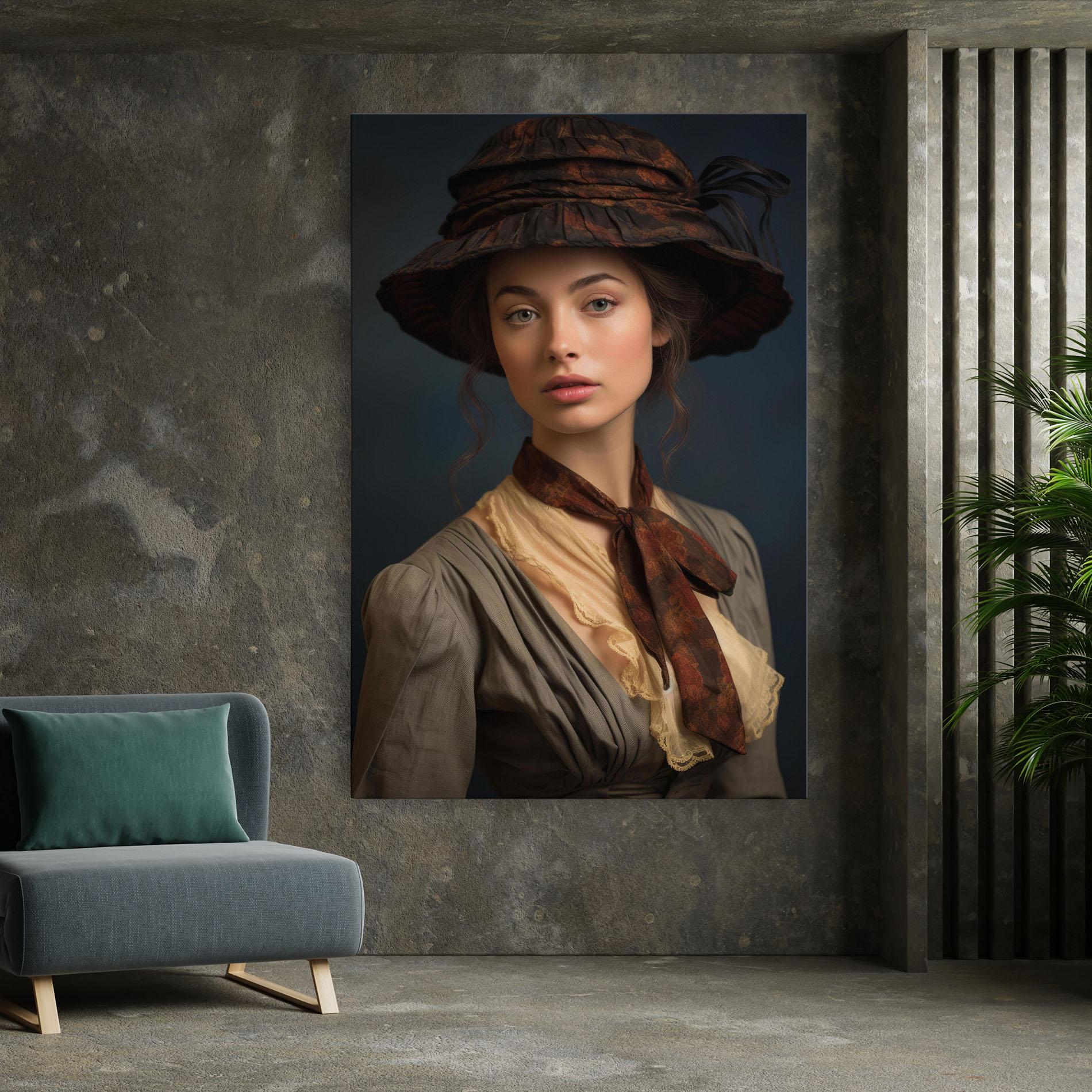 Tablou Canvas Brown Vintage Hat mockup 7