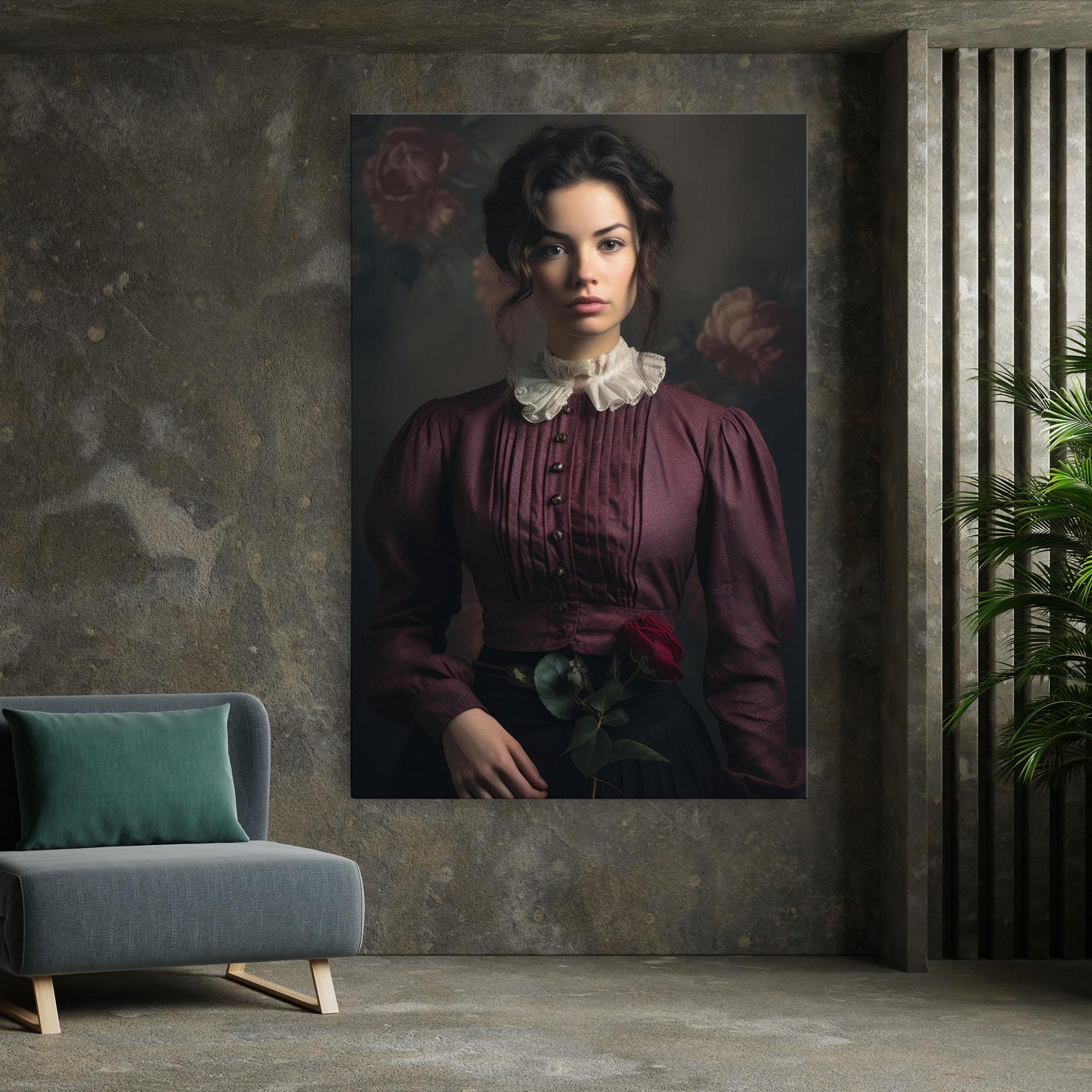 Tablou Canvas Holding Vintage Rose mockup 7