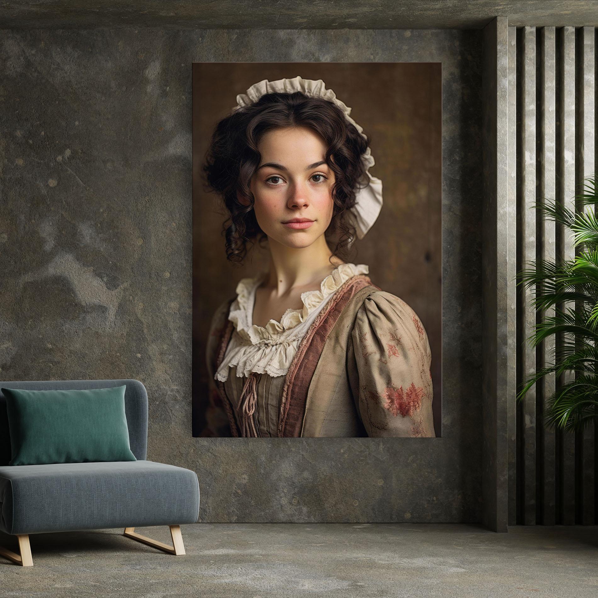 Tablou Canvas Light Green Dress mockup 7