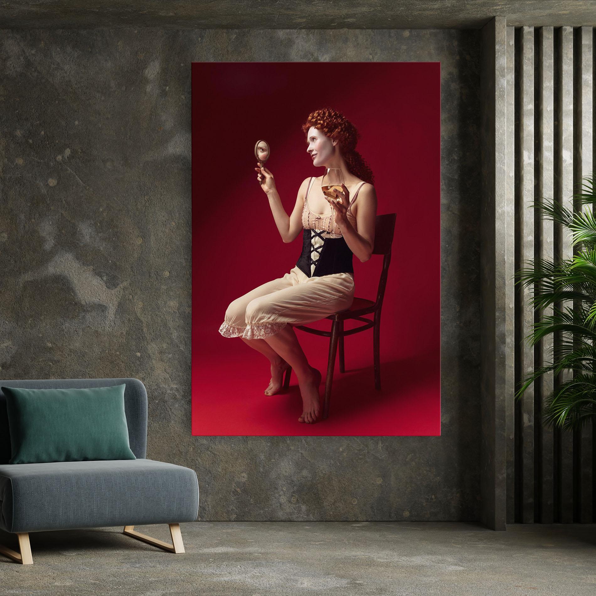 Tablou Canvas Medieval Redhead Woman mockup 7