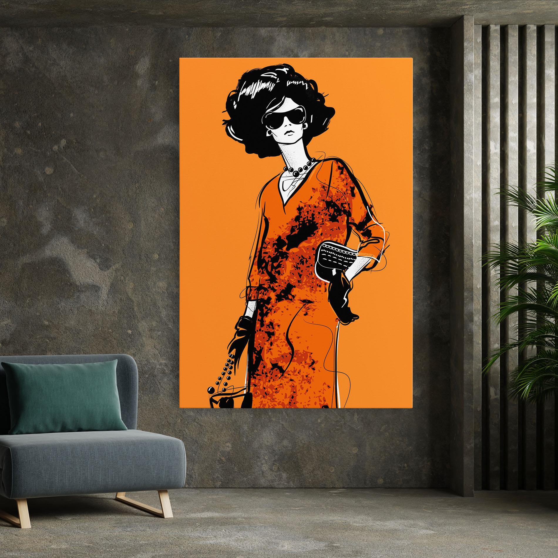 Tablou Canvas Old Orange Dress mockup 7