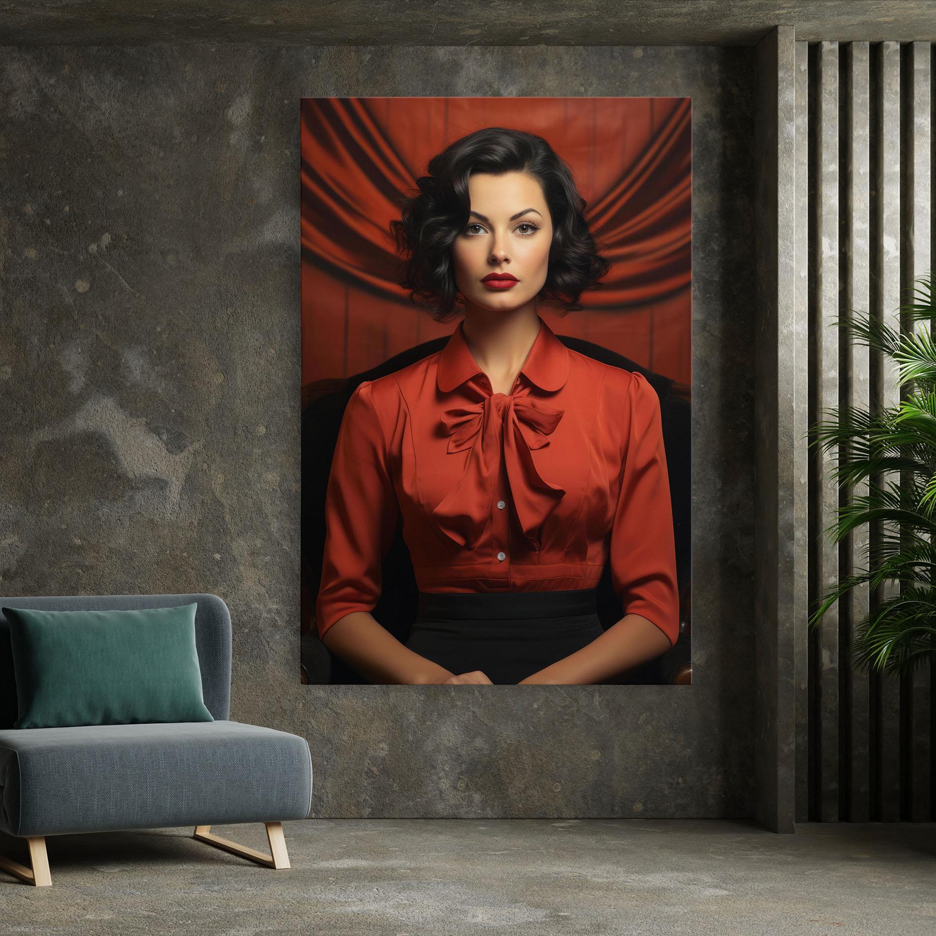 Tablou Canvas Pretty Red Blouse mockup 7