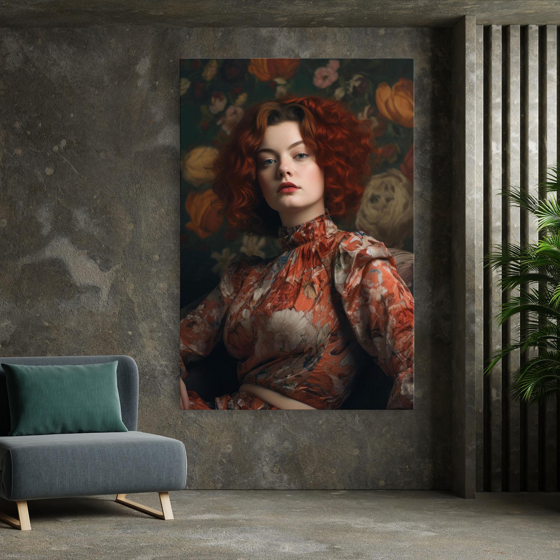 Tablou Canvas Red Vintage Hair mockup 7