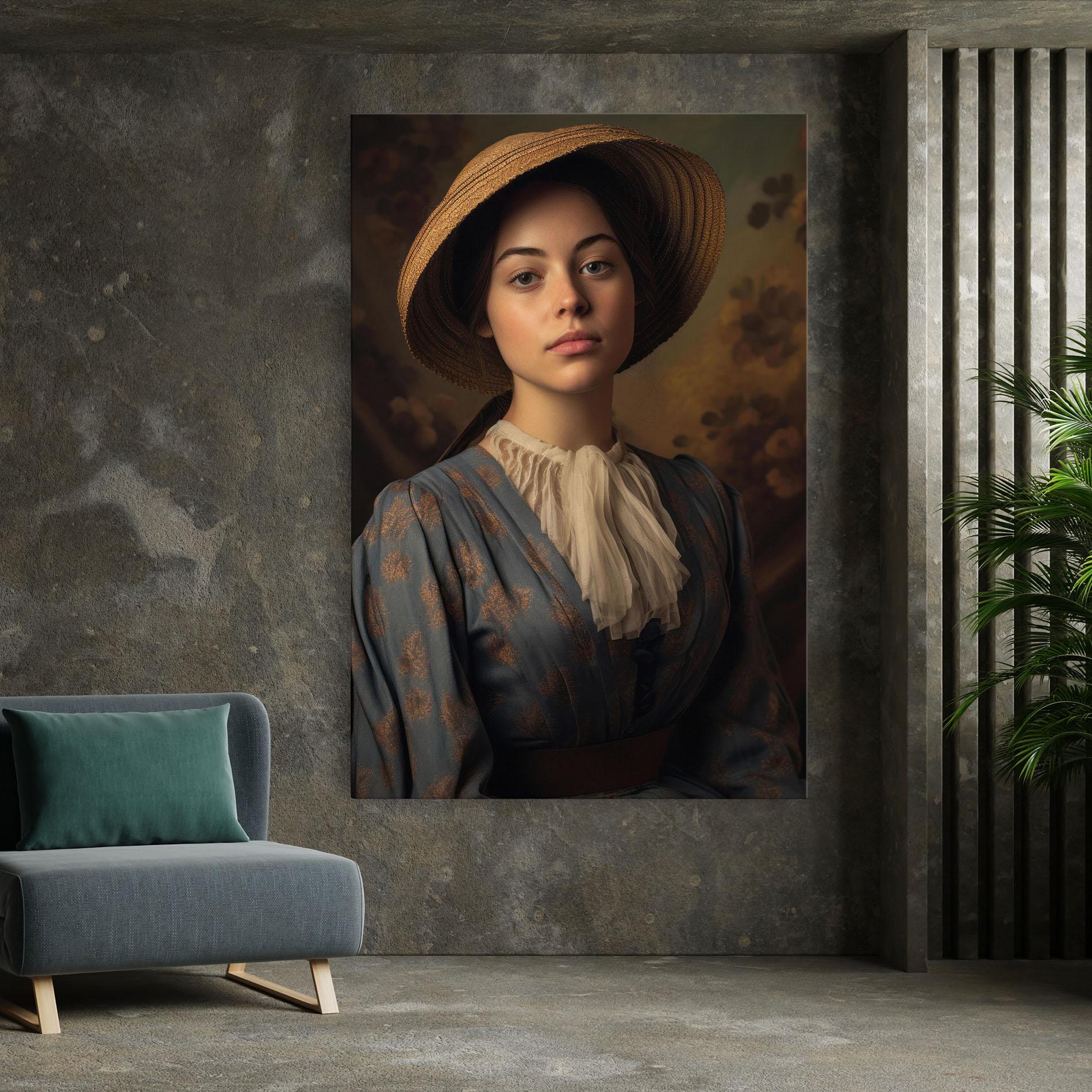 Tablou Canvas Vintage Blue Dress mockup 7