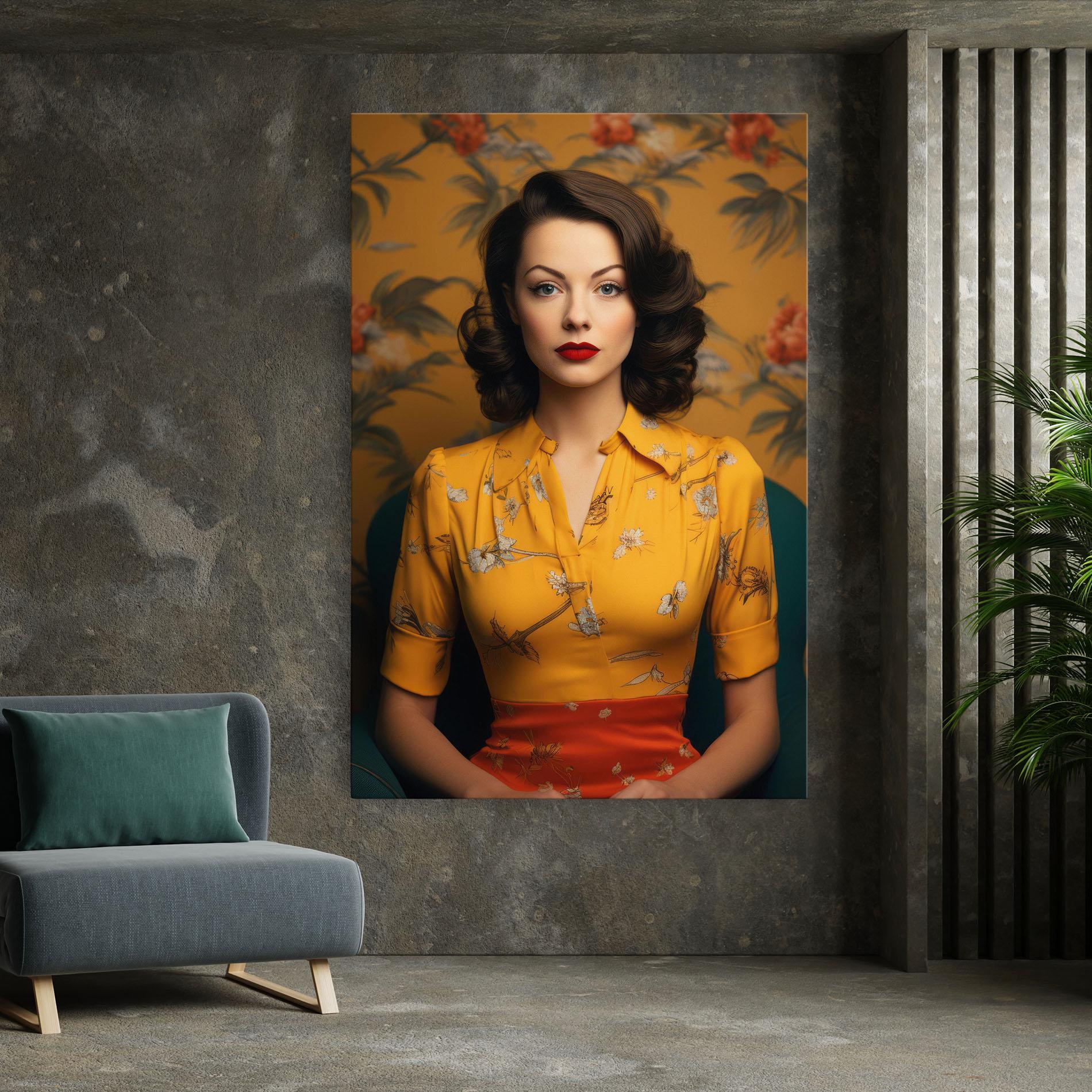 Tablou Canvas Yellow Red Dress mockup 7