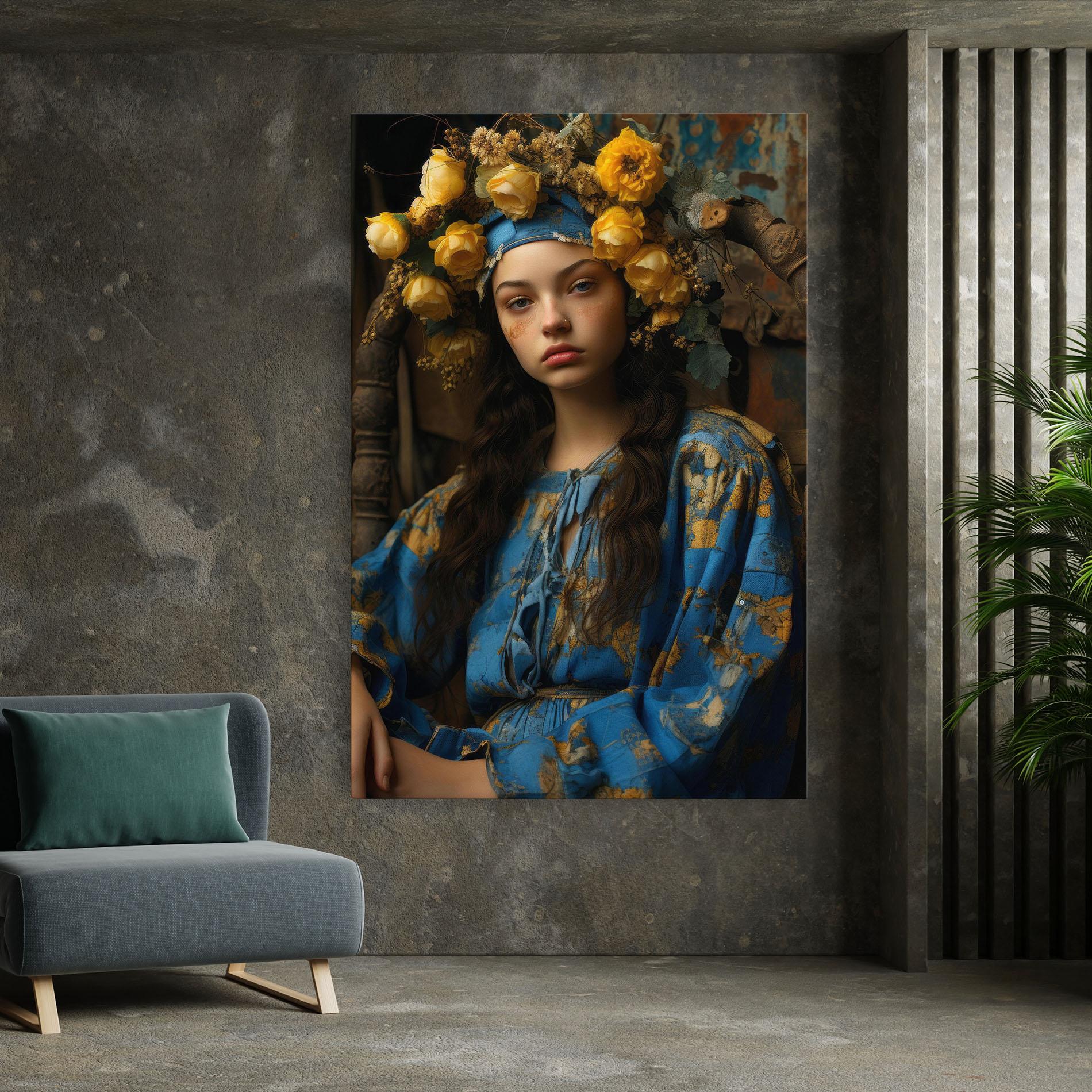 Tablou Canvas Yellow Rose Dress mockup 7