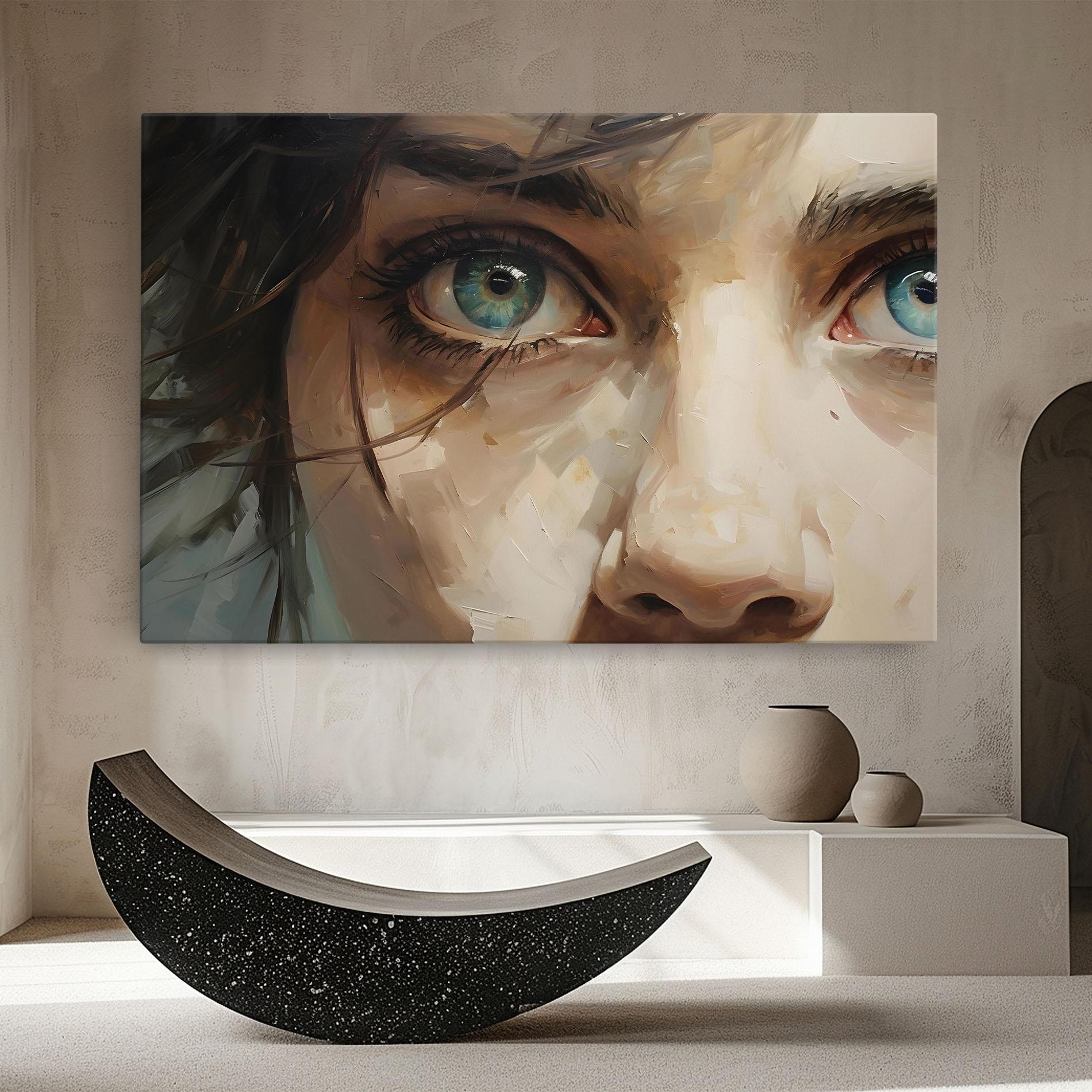 Tablou Canvas Vintage Blue Eyes Art mockup 8