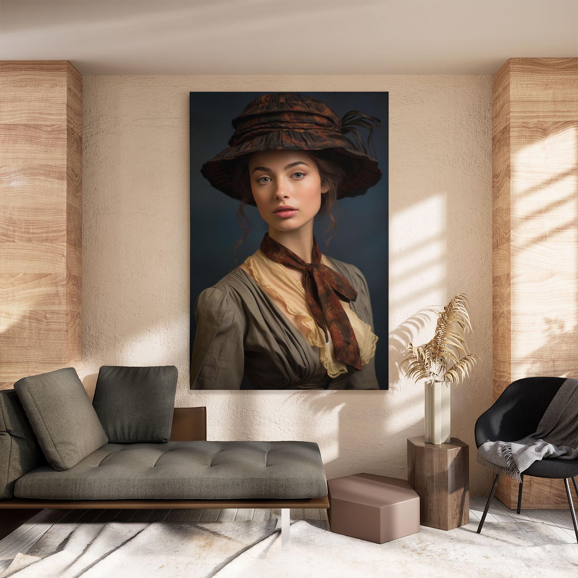 Tablou Canvas Brown Vintage Hat mockup 8