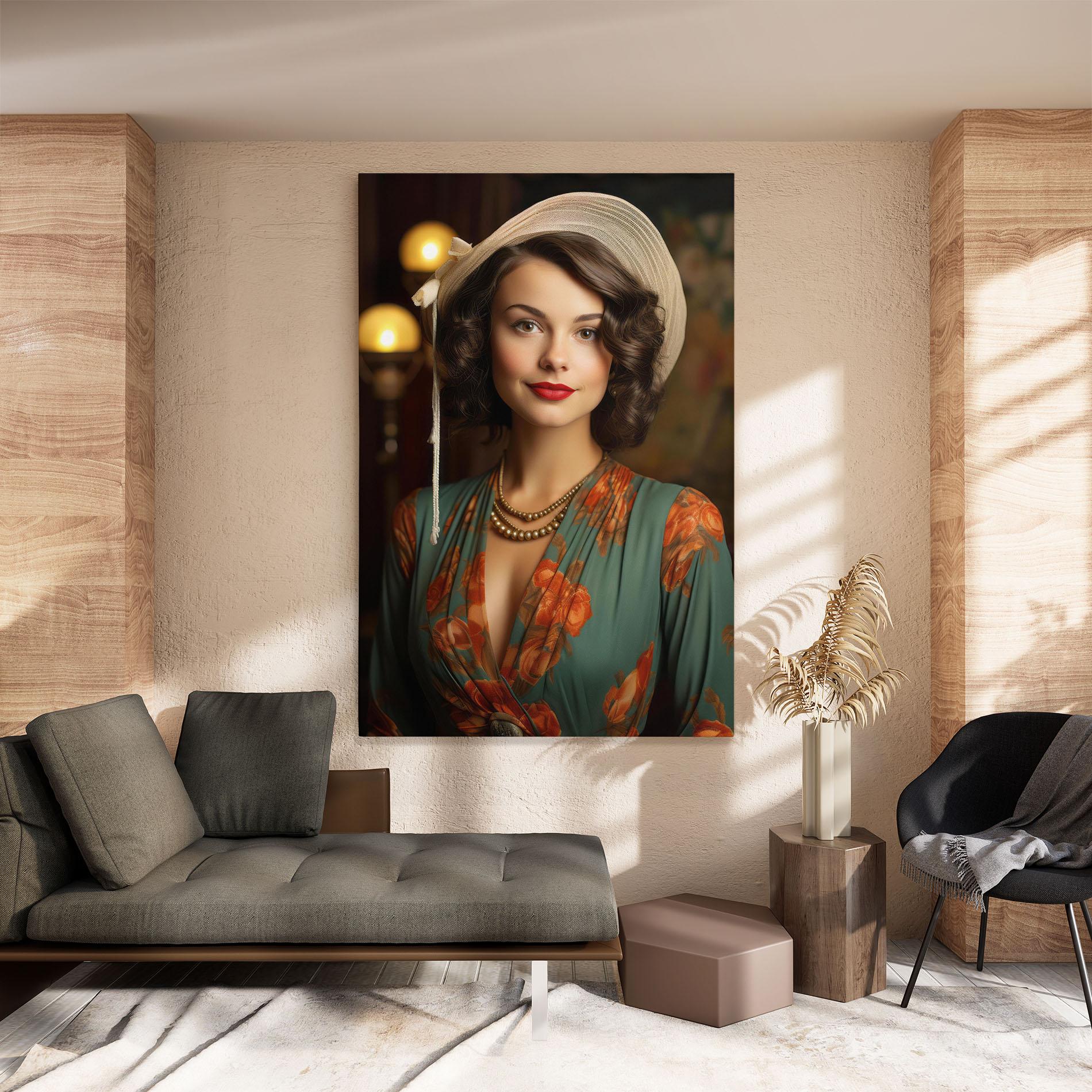 Tablou Canvas Green Orange Blouse mockup 8