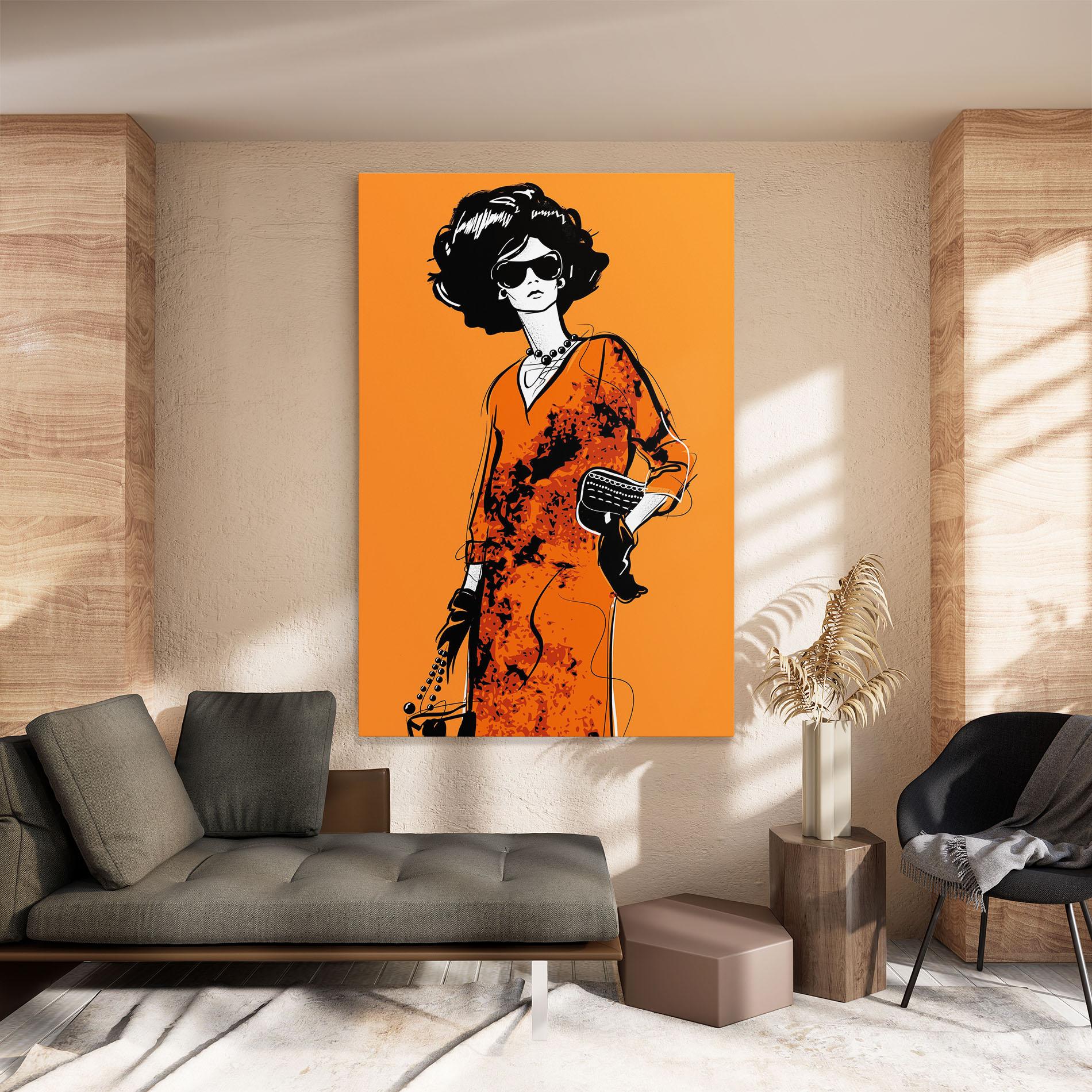 Tablou Canvas Old Orange Dress mockup 8