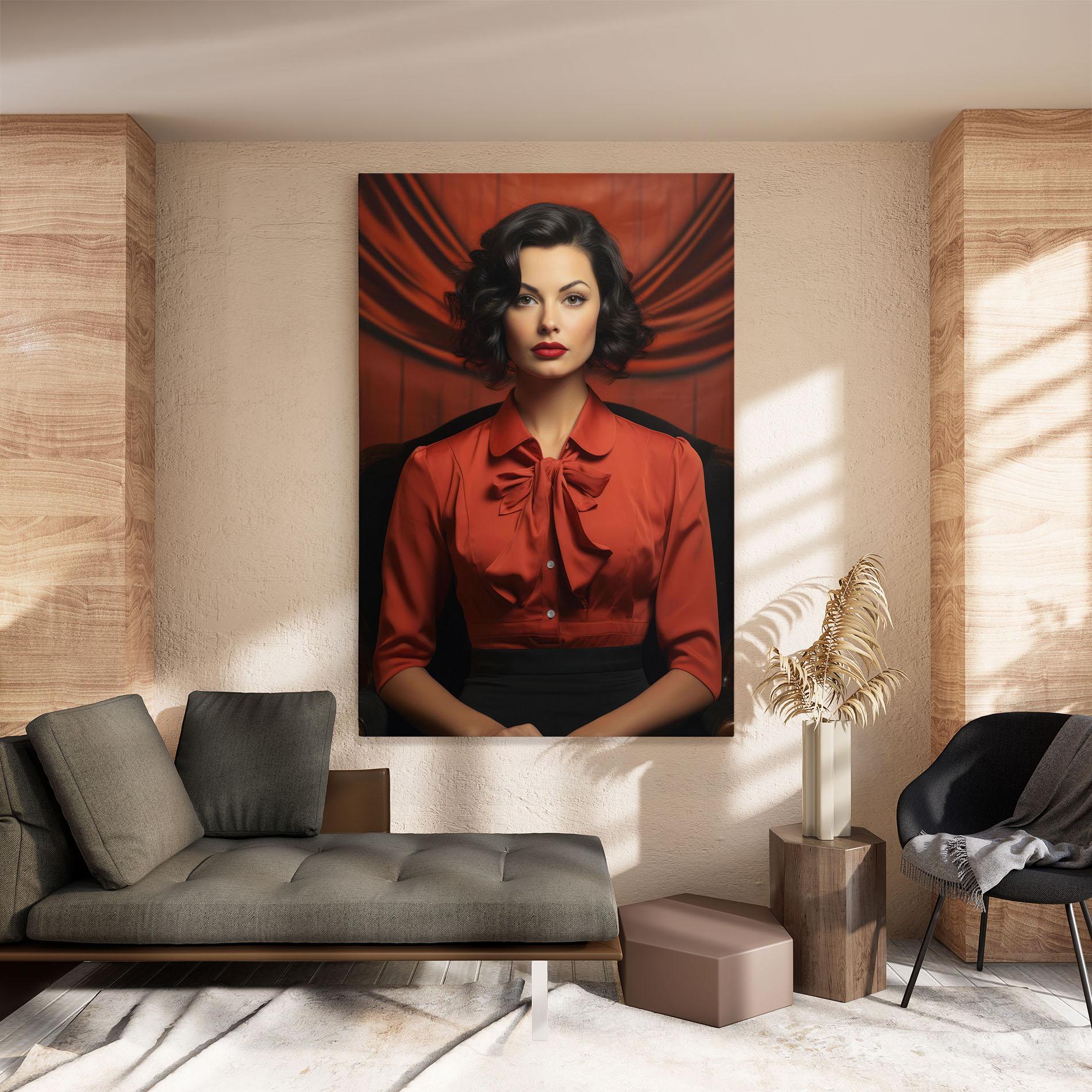 Tablou Canvas Pretty Red Blouse mockup 8