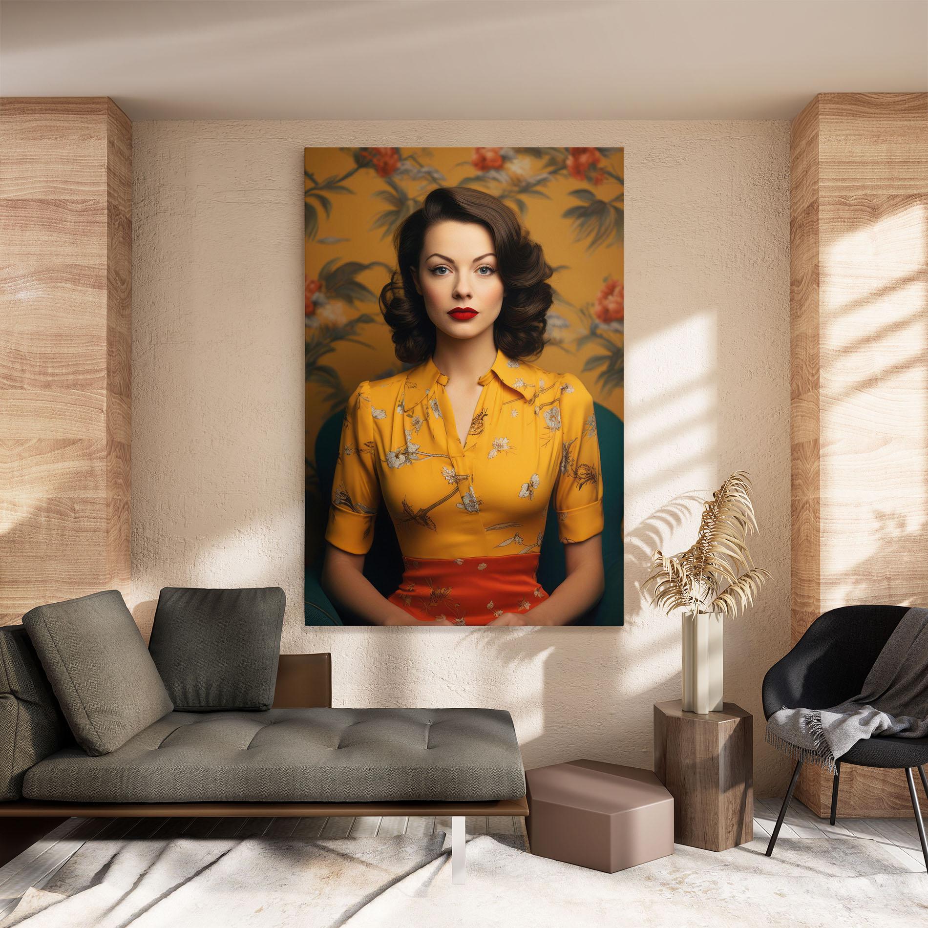 Tablou Canvas Yellow Red Dress mockup 8