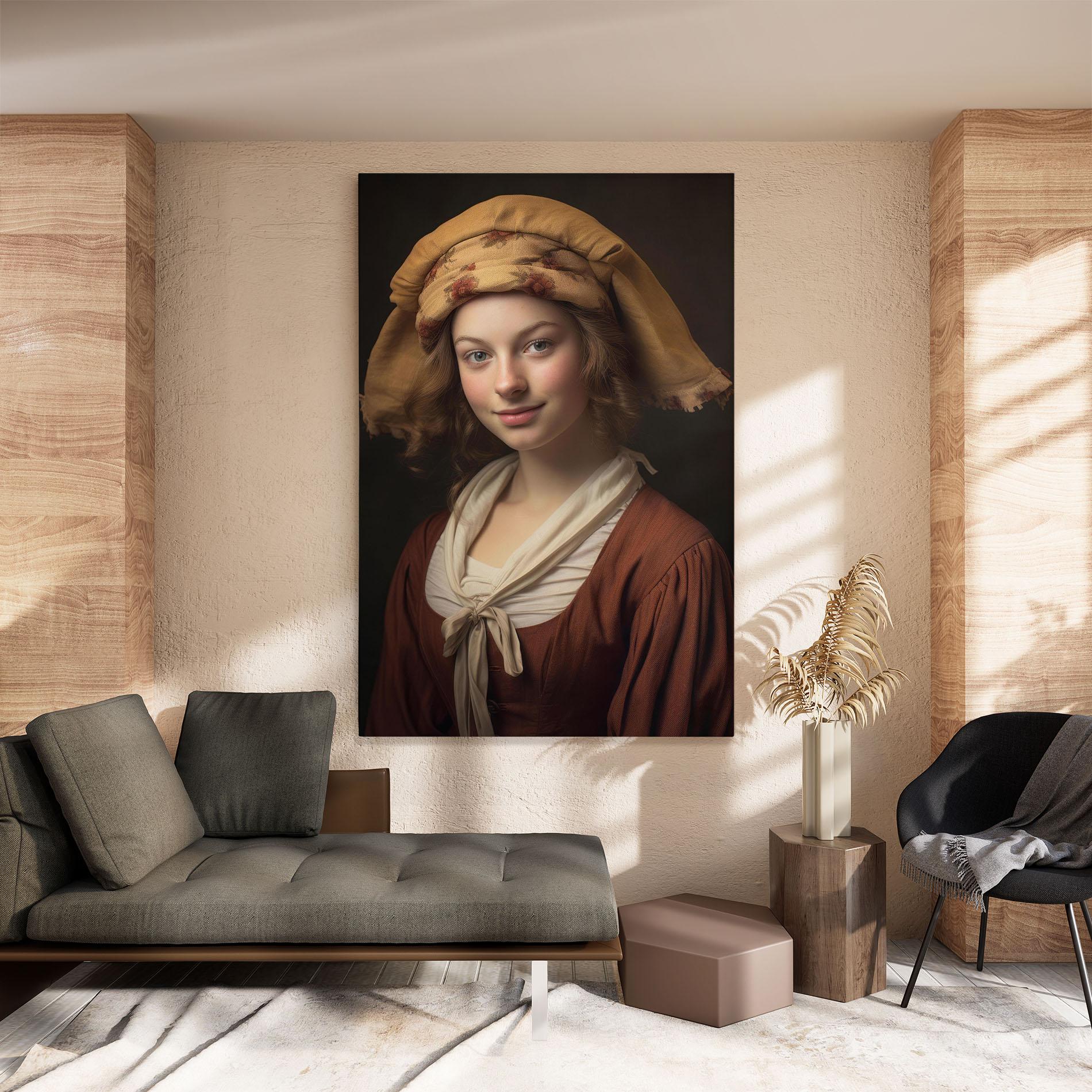 Tablou Canvas Young Vintage Woman mockup 8