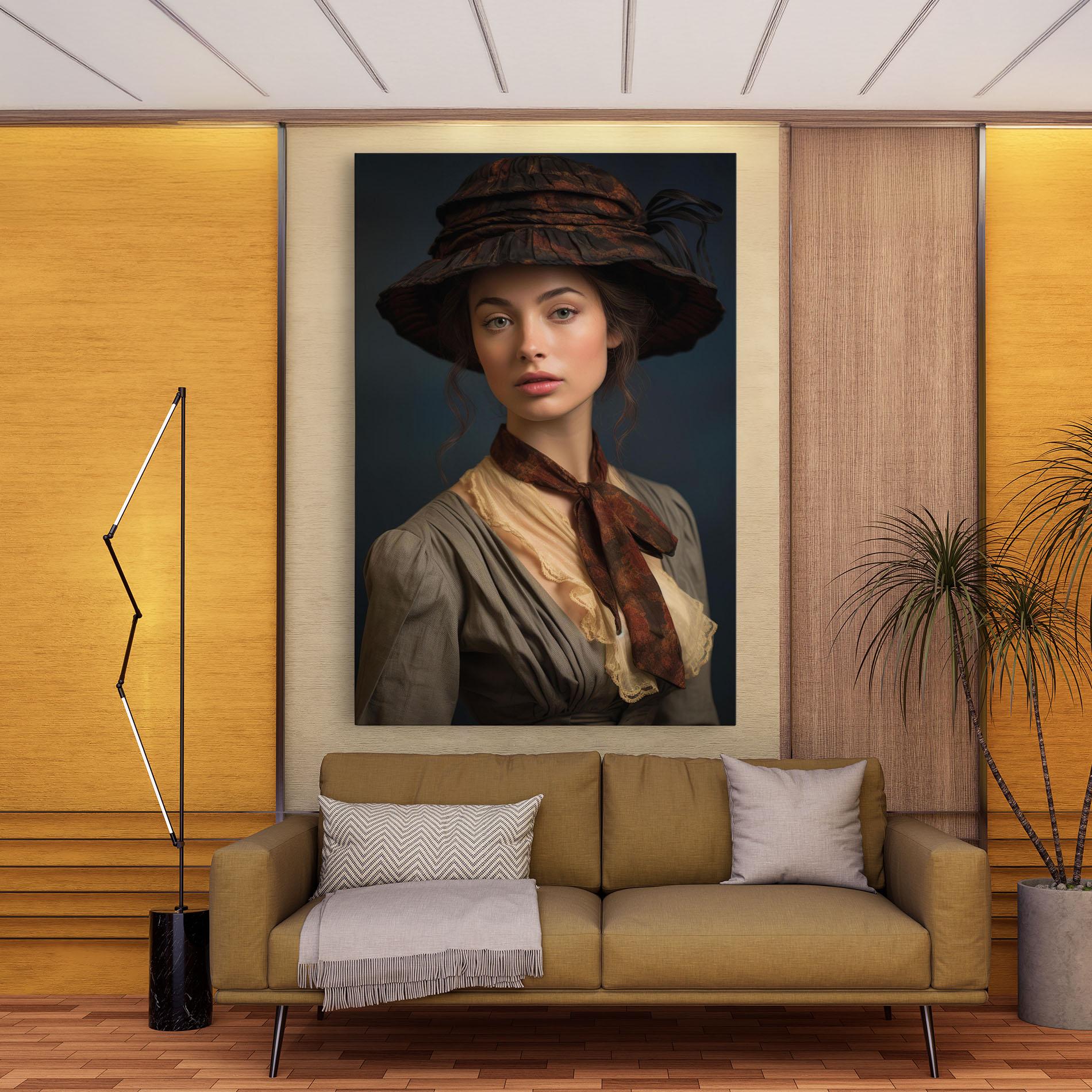 Tablou Canvas Brown Vintage Hat mockup 9