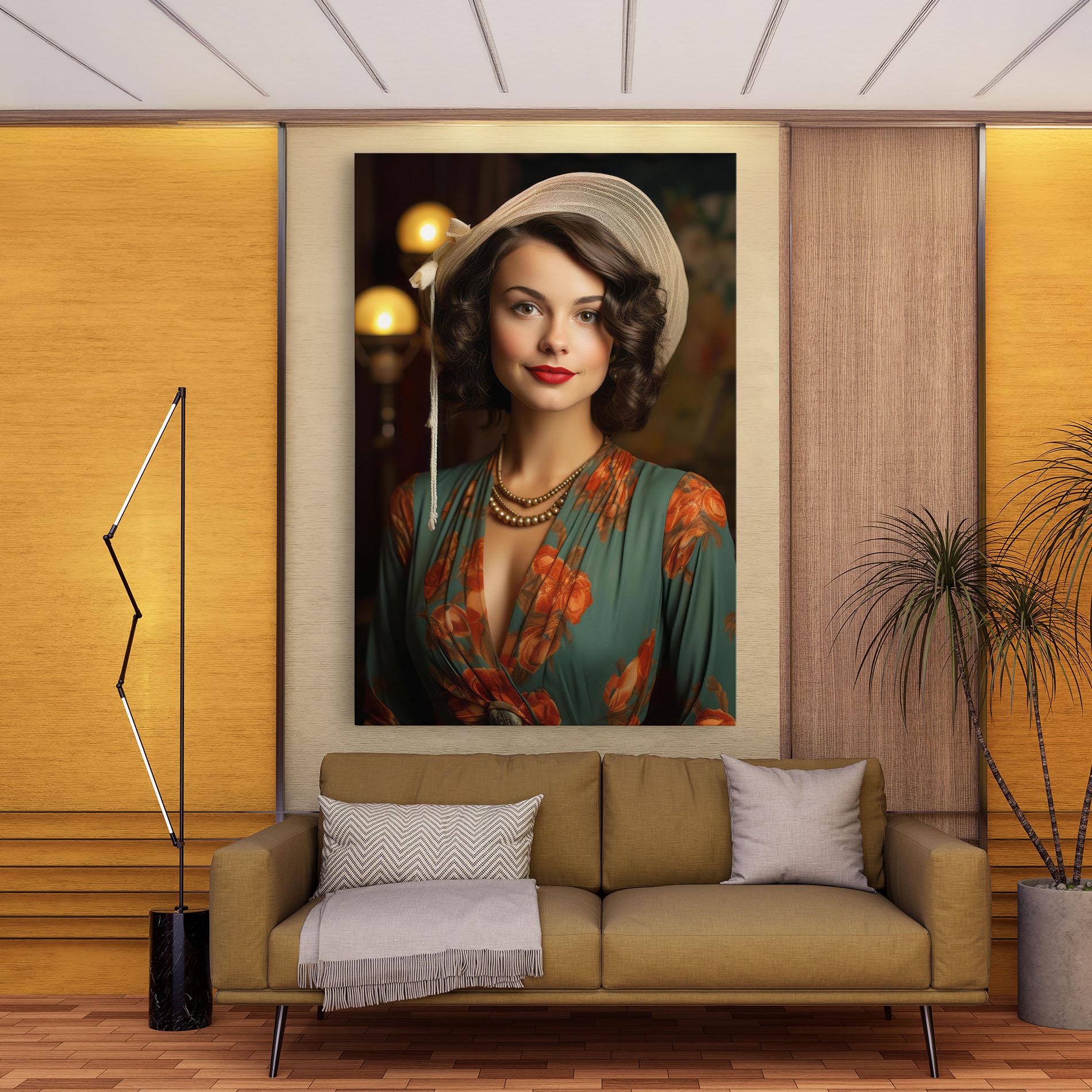 Tablou Canvas Green Orange Blouse mockup 9