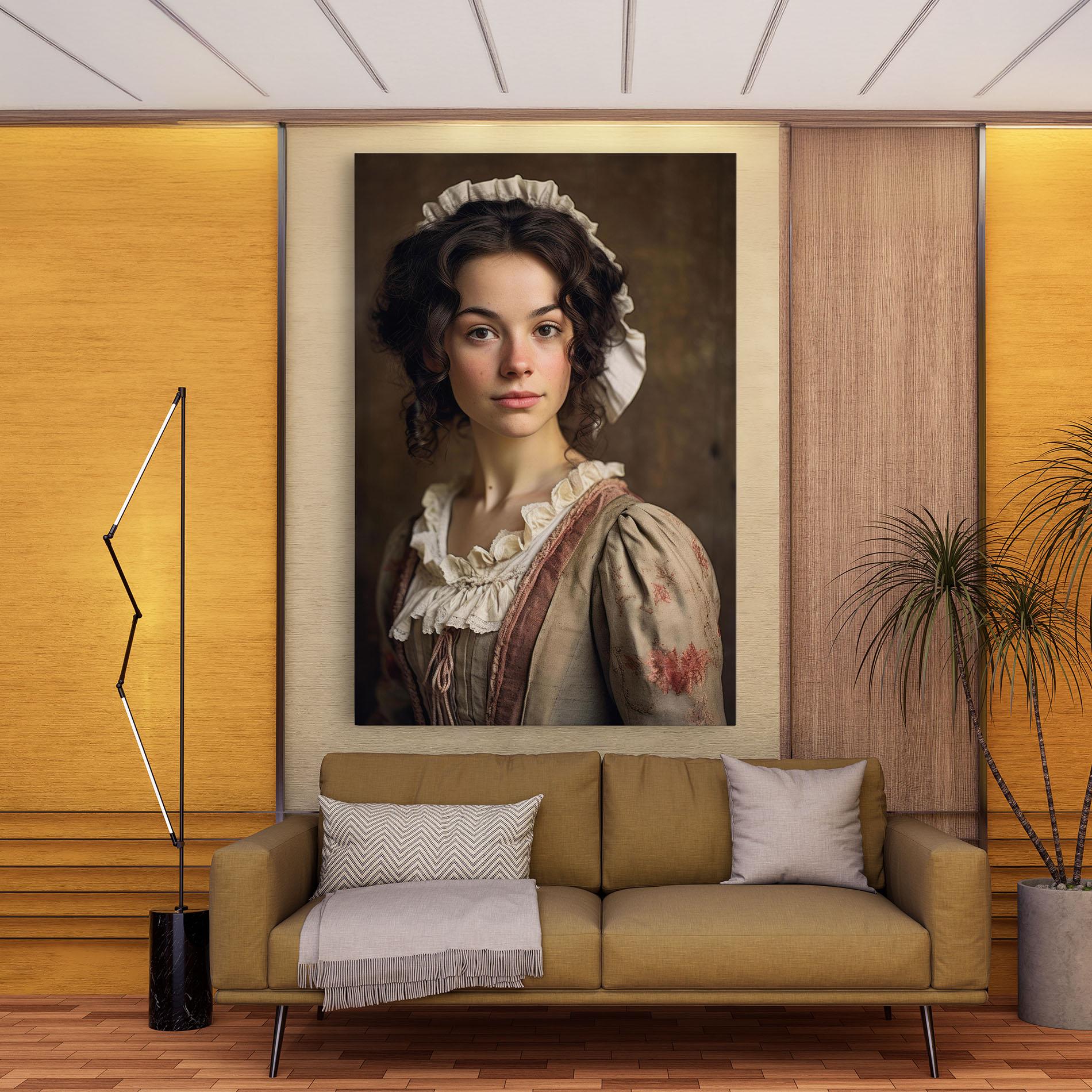 Tablou Canvas Light Green Dress mockup 9