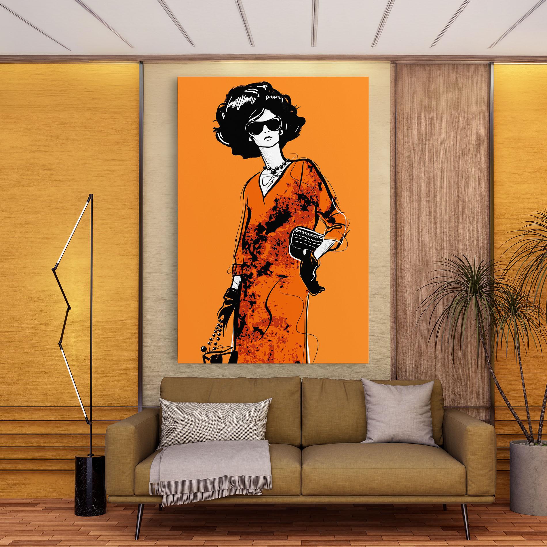 Tablou Canvas Old Orange Dress mockup 9