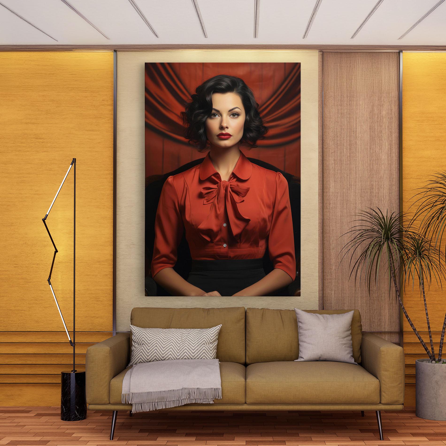 Tablou Canvas Pretty Red Blouse mockup 9