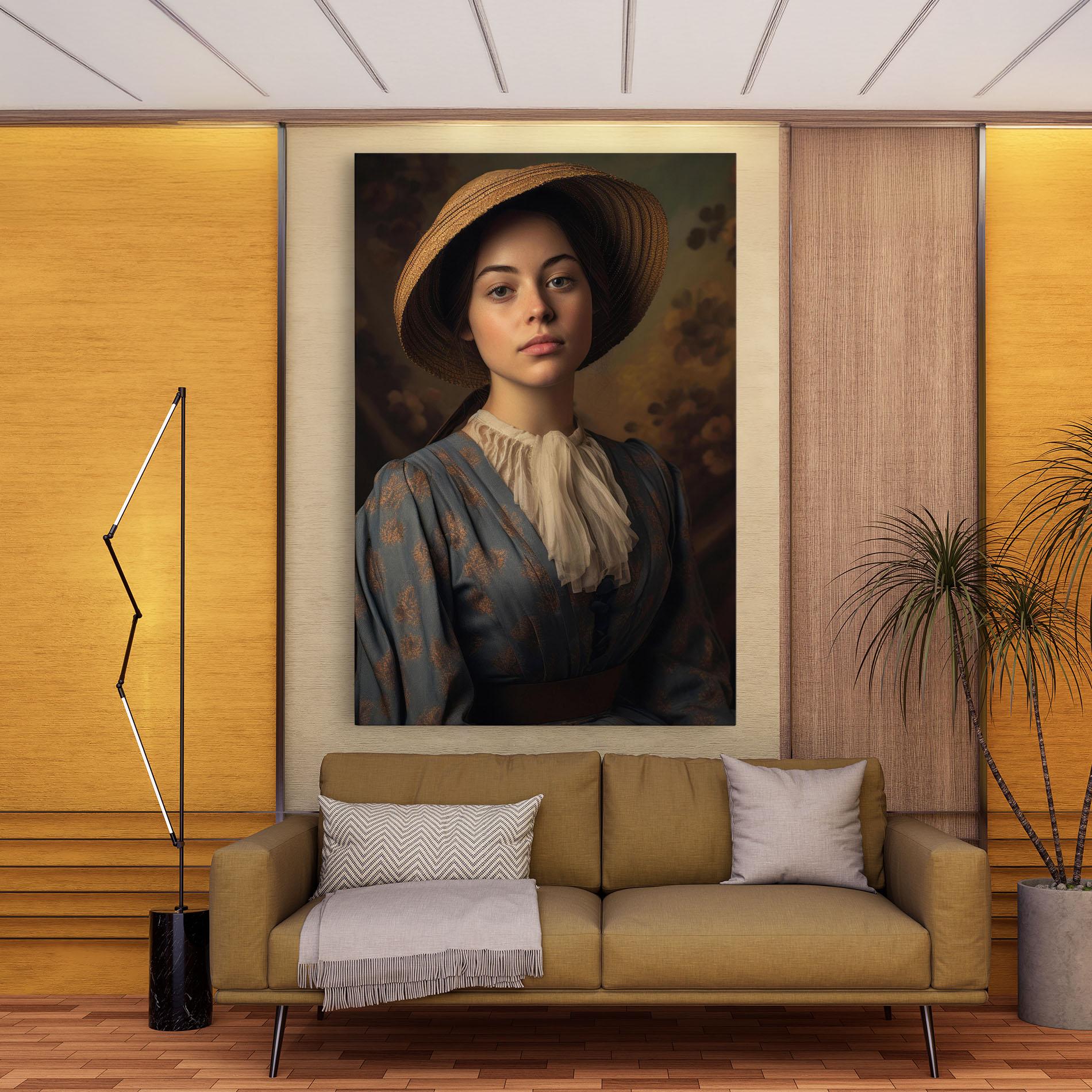 Tablou Canvas Vintage Blue Dress mockup 9