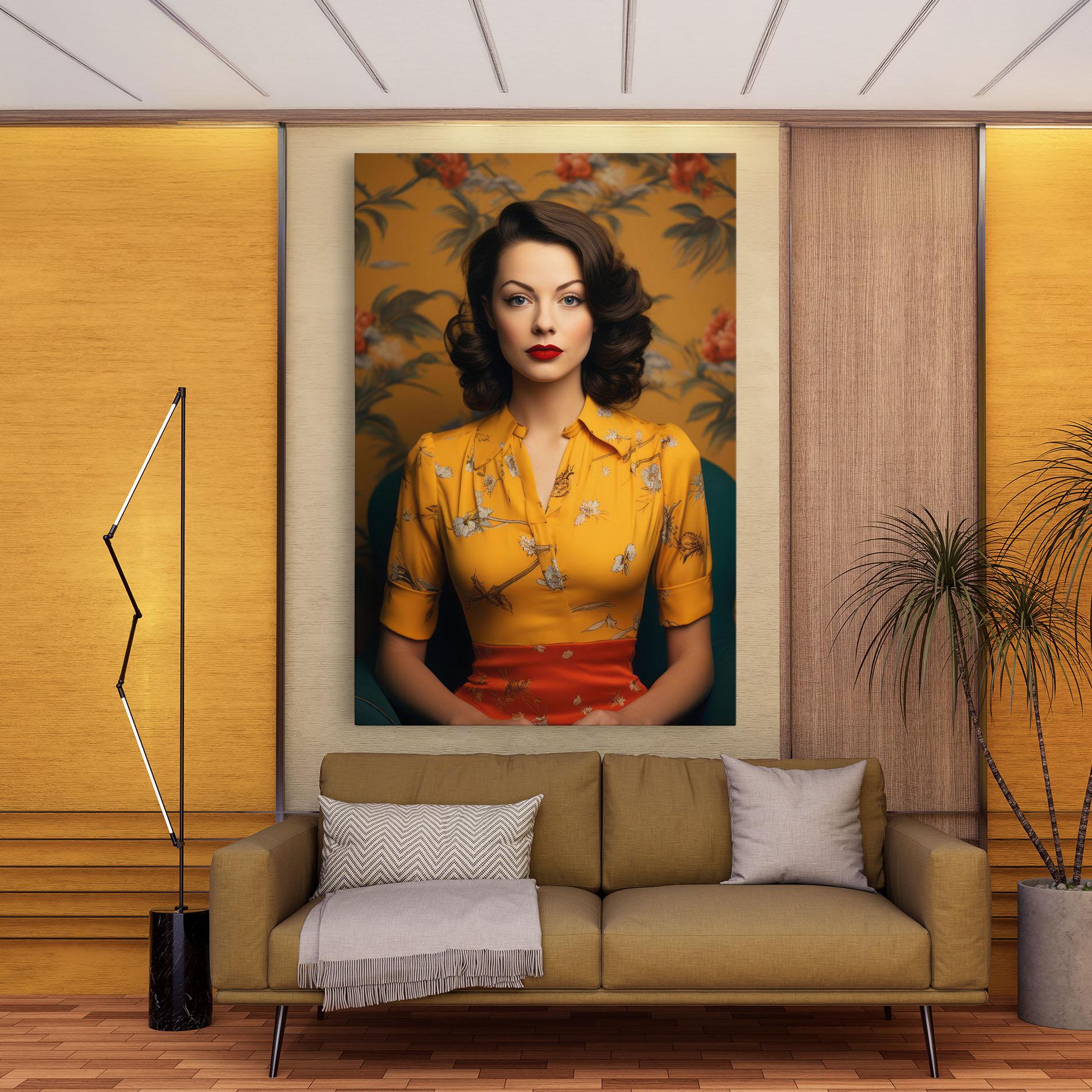 Tablou Canvas Yellow Red Dress mockup 9