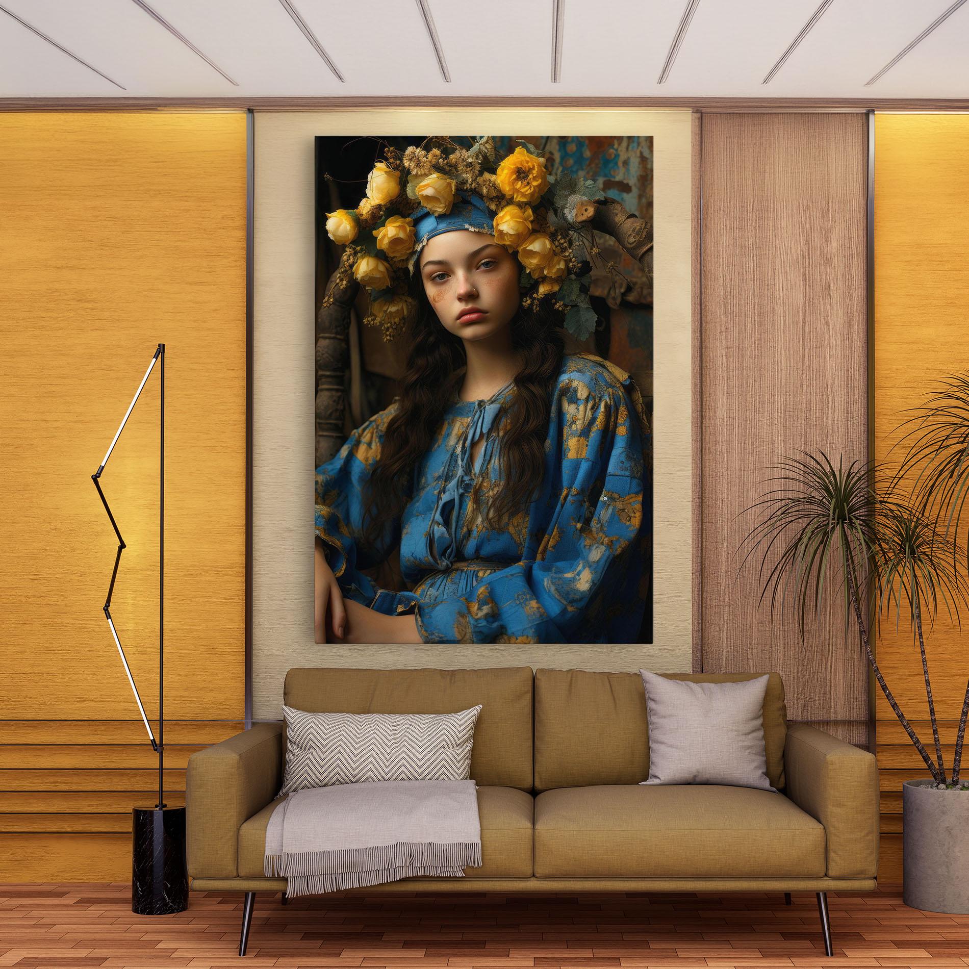 Tablou Canvas Yellow Rose Dress mockup 9