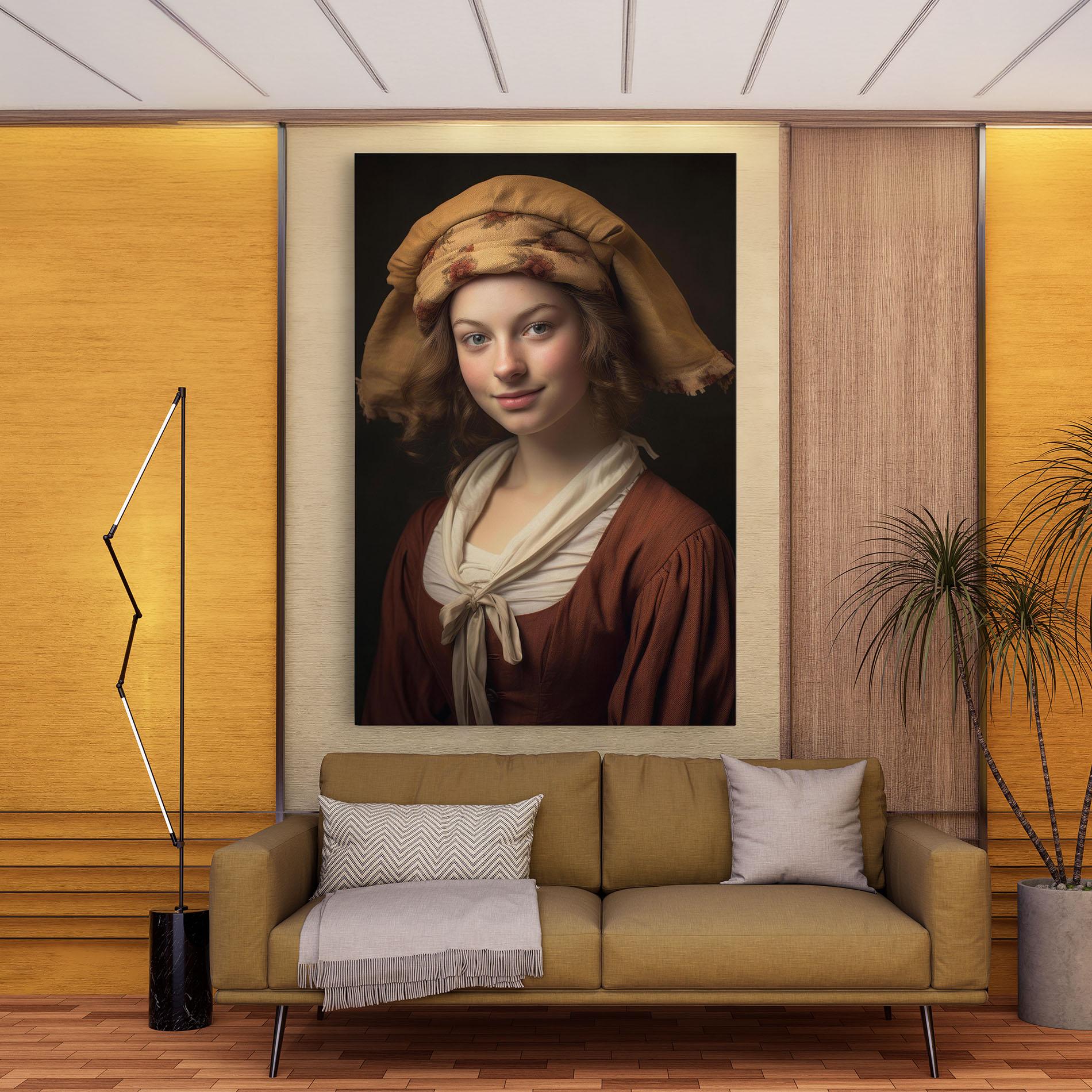 Tablou Canvas Young Vintage Woman mockup 9