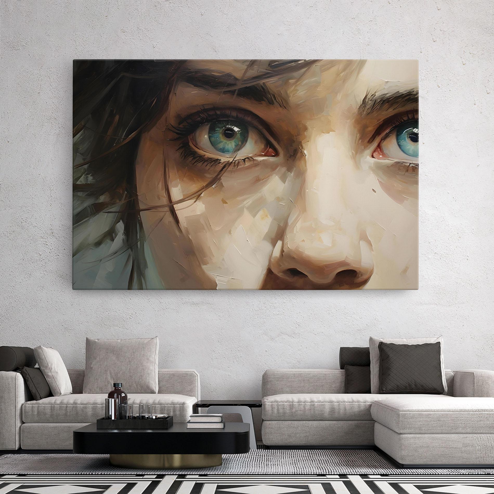 Tablou Canvas Vintage Blue Eyes Art mockup 2
