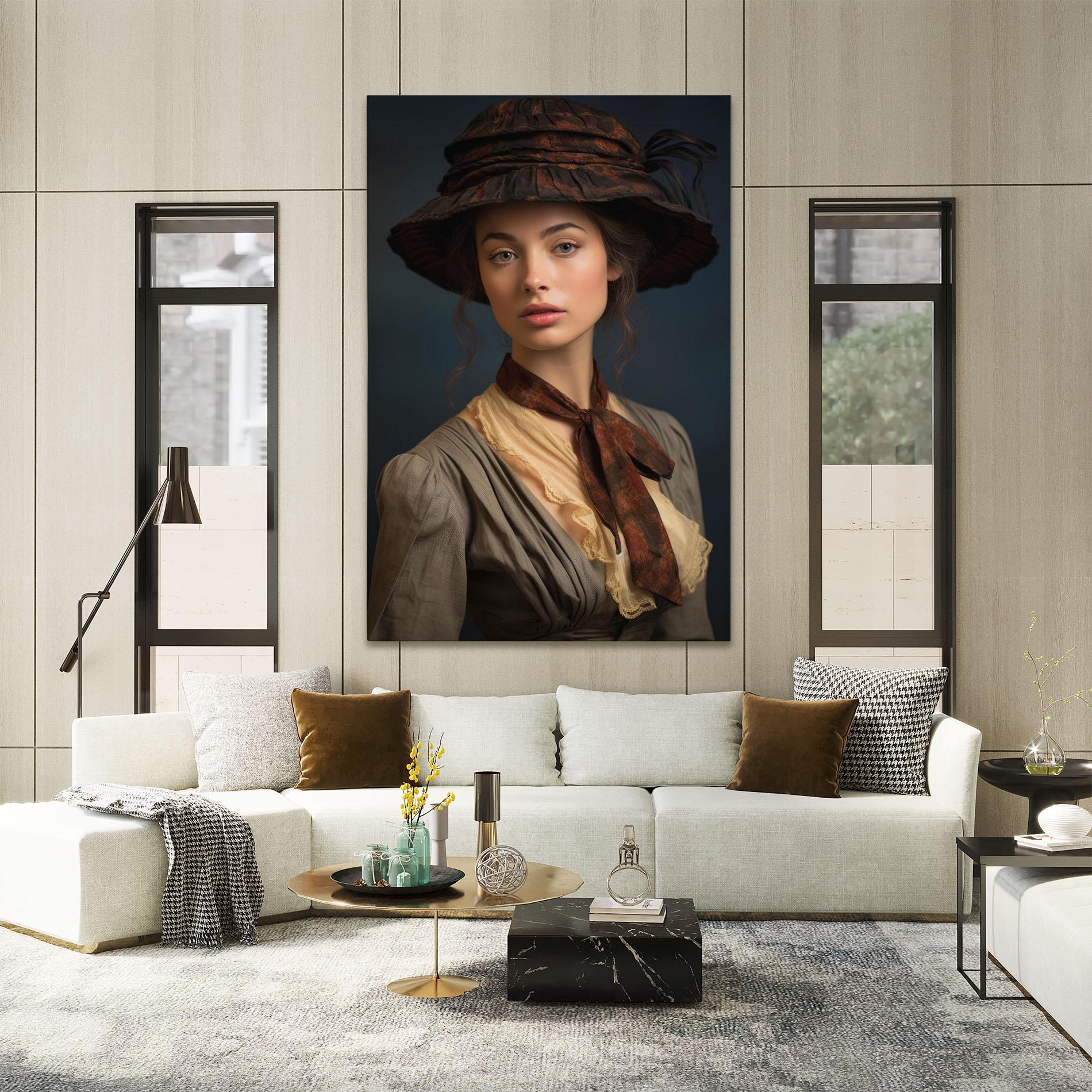 Tablou Canvas Brown Vintage Hat mockup 2