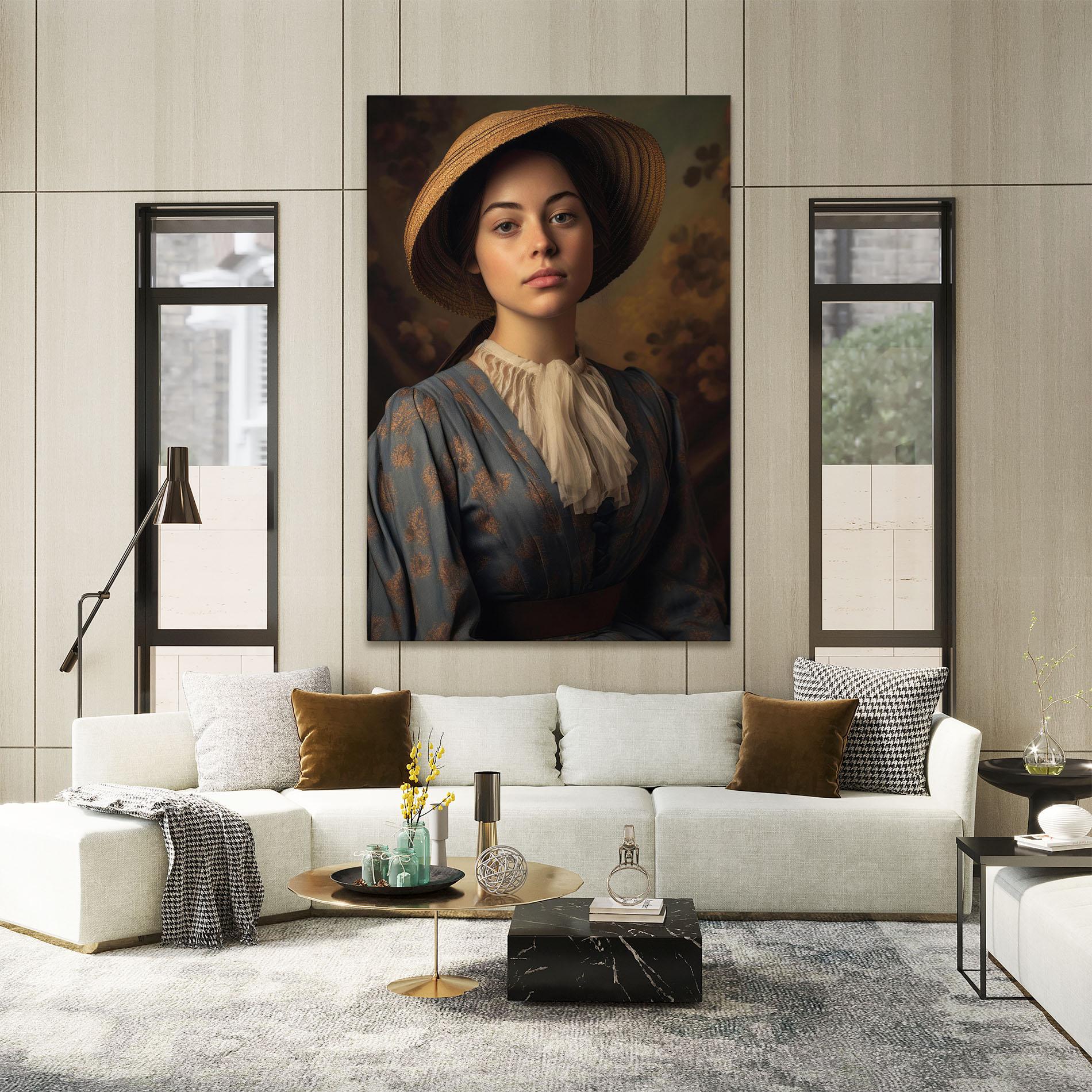 Tablou Canvas Vintage Blue Dress mockup 2