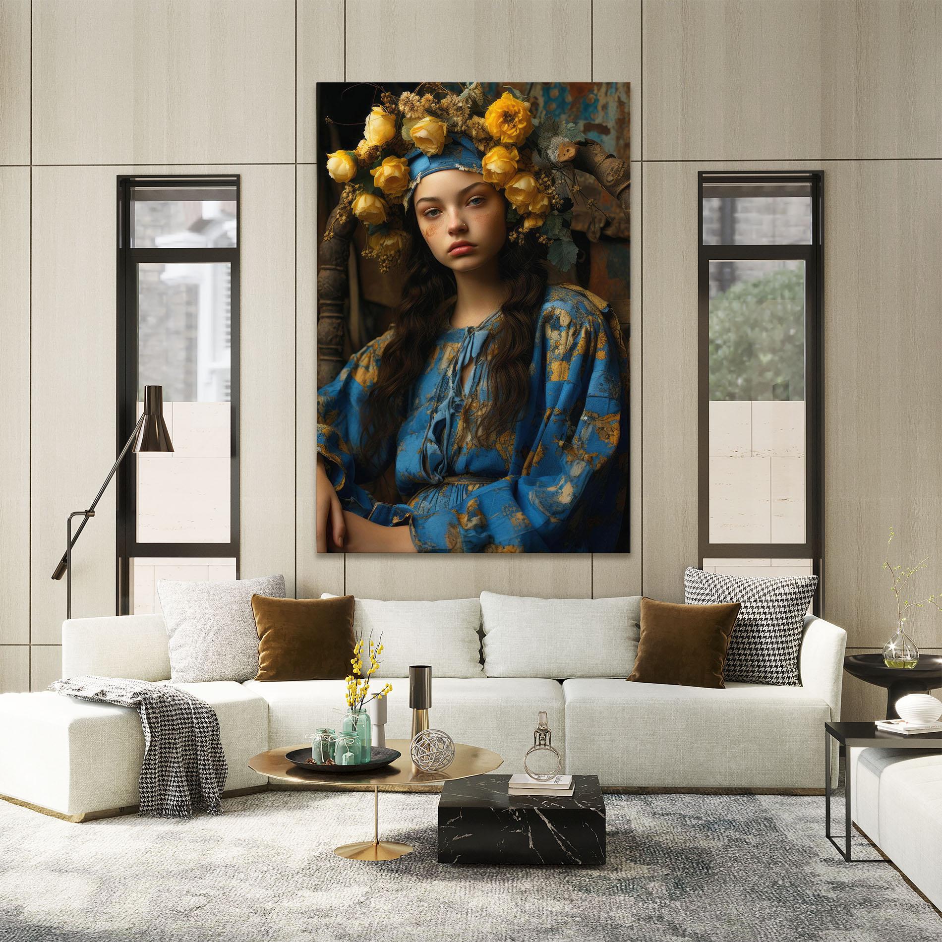 Tablou Canvas Yellow Rose Dress mockup 2