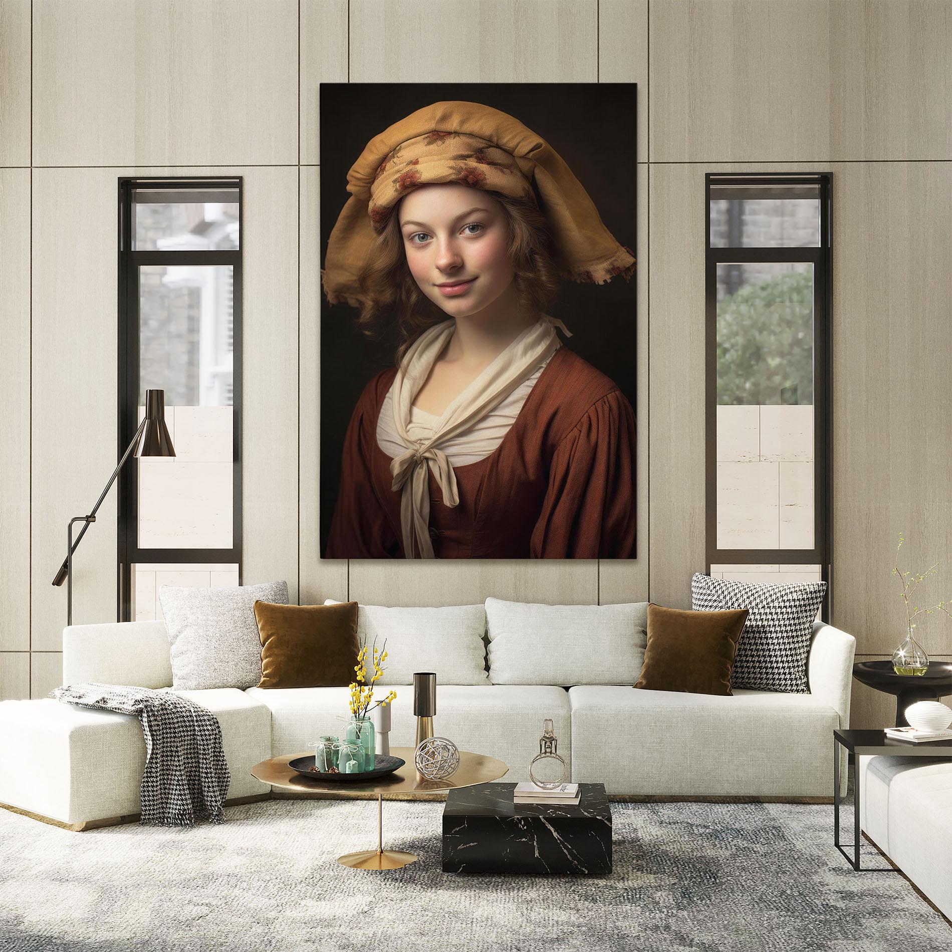 Tablou Canvas Young Vintage Woman mockup 2