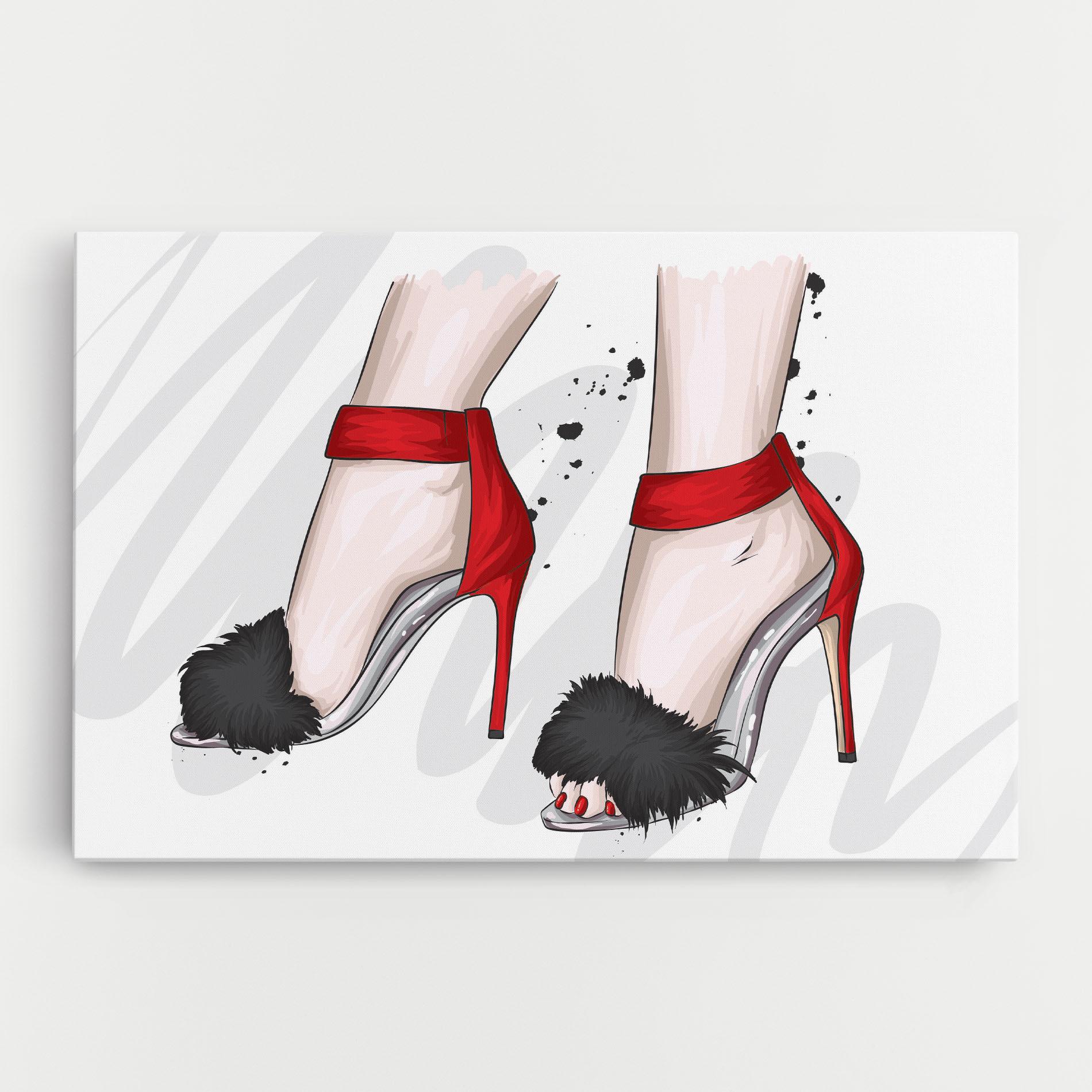Tablou Canvas Black Red Heels mockup 0