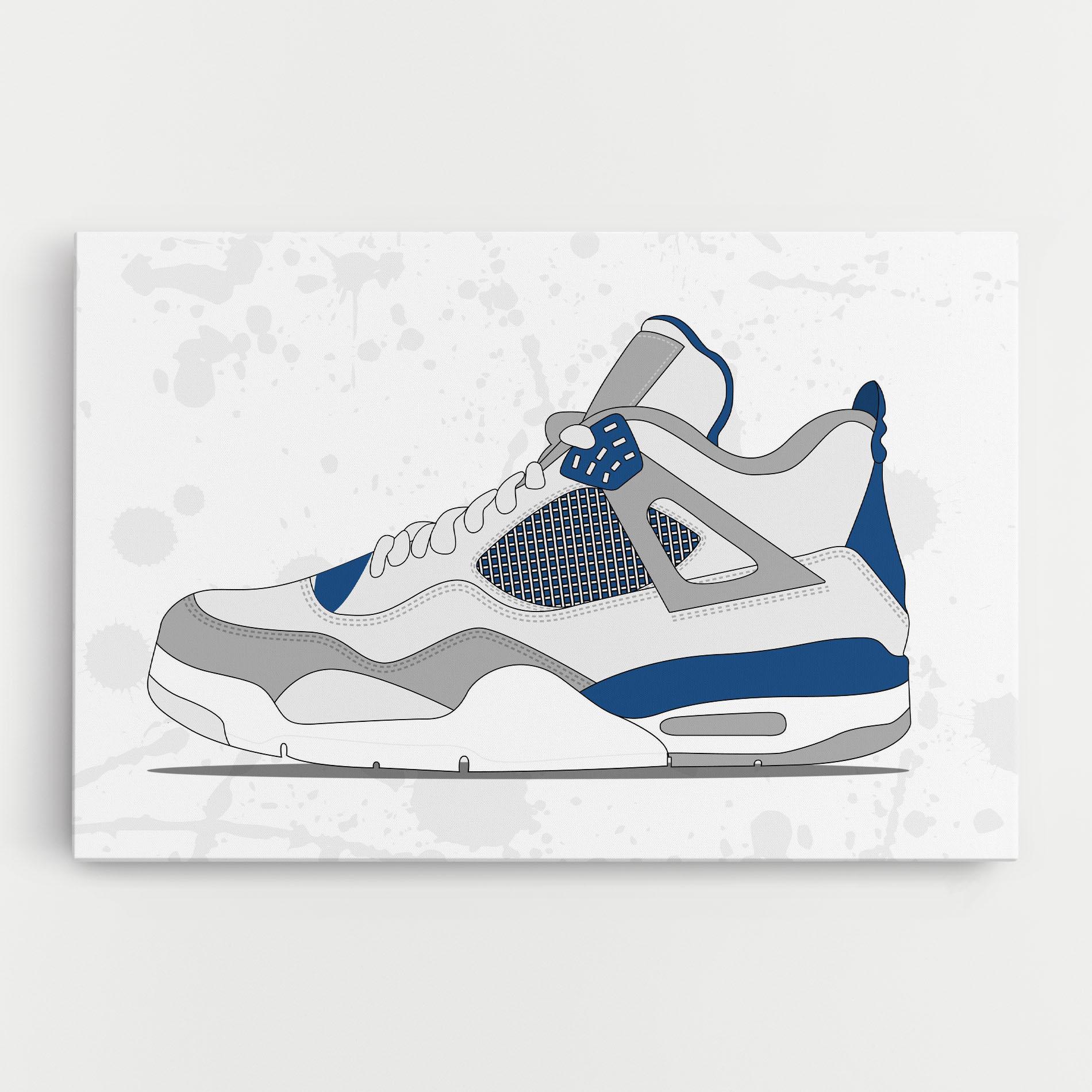 Tablou Canvas Blue Grey Sneakers mockup 0