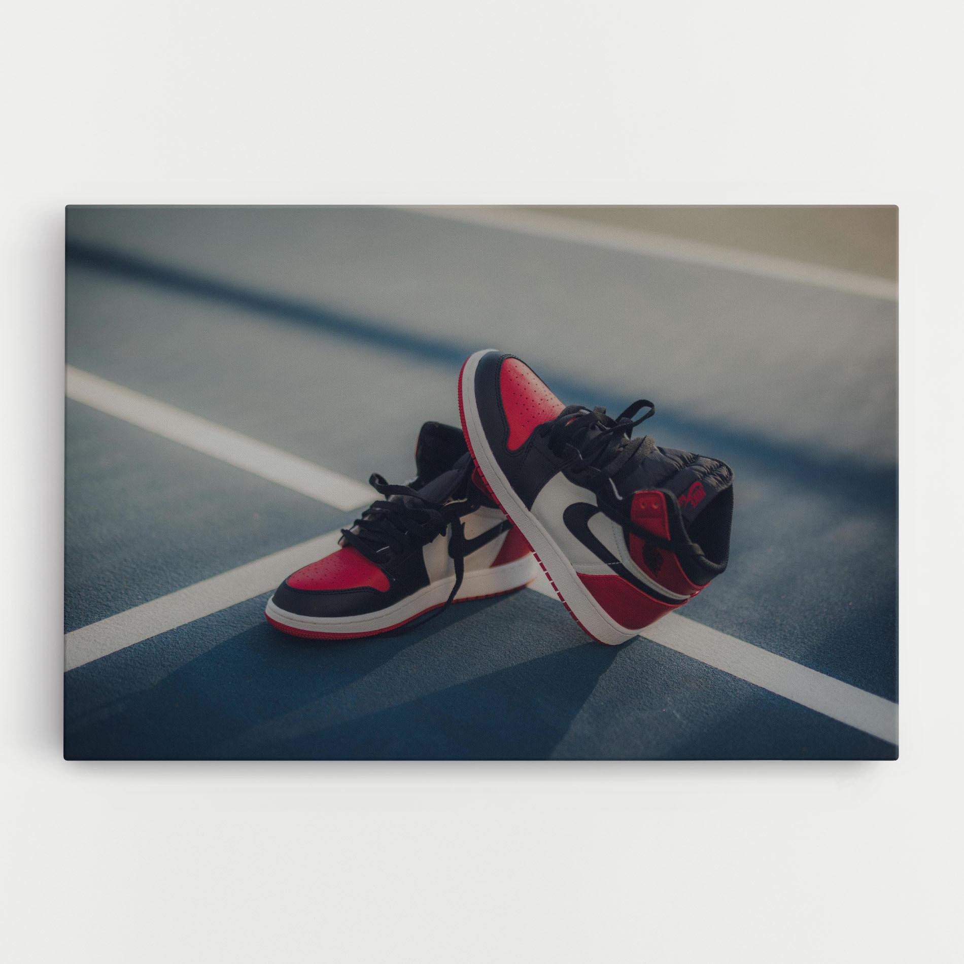 Tablou Canvas Cool Nike Red Jordan Air mockup 0