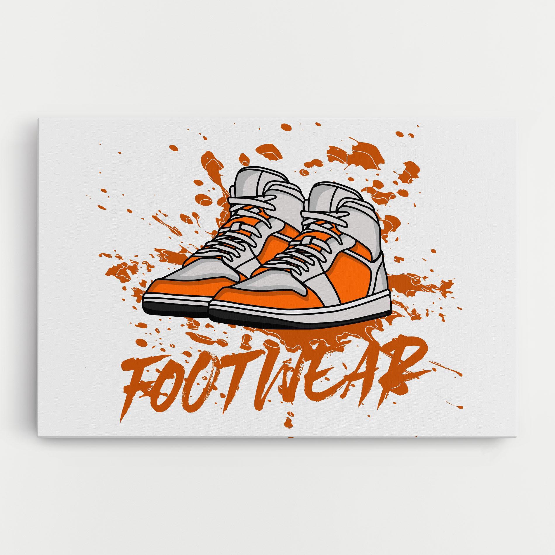 Tablou Canvas Orange Footwear mockup 0