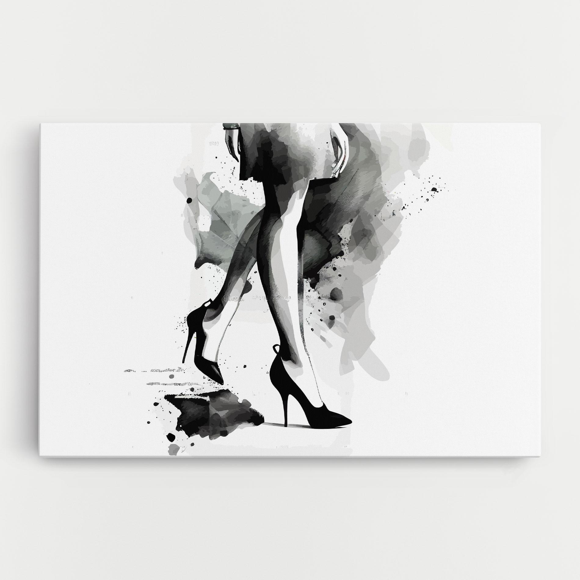 Tablou Canvas Watercolor Shoes mockup 0