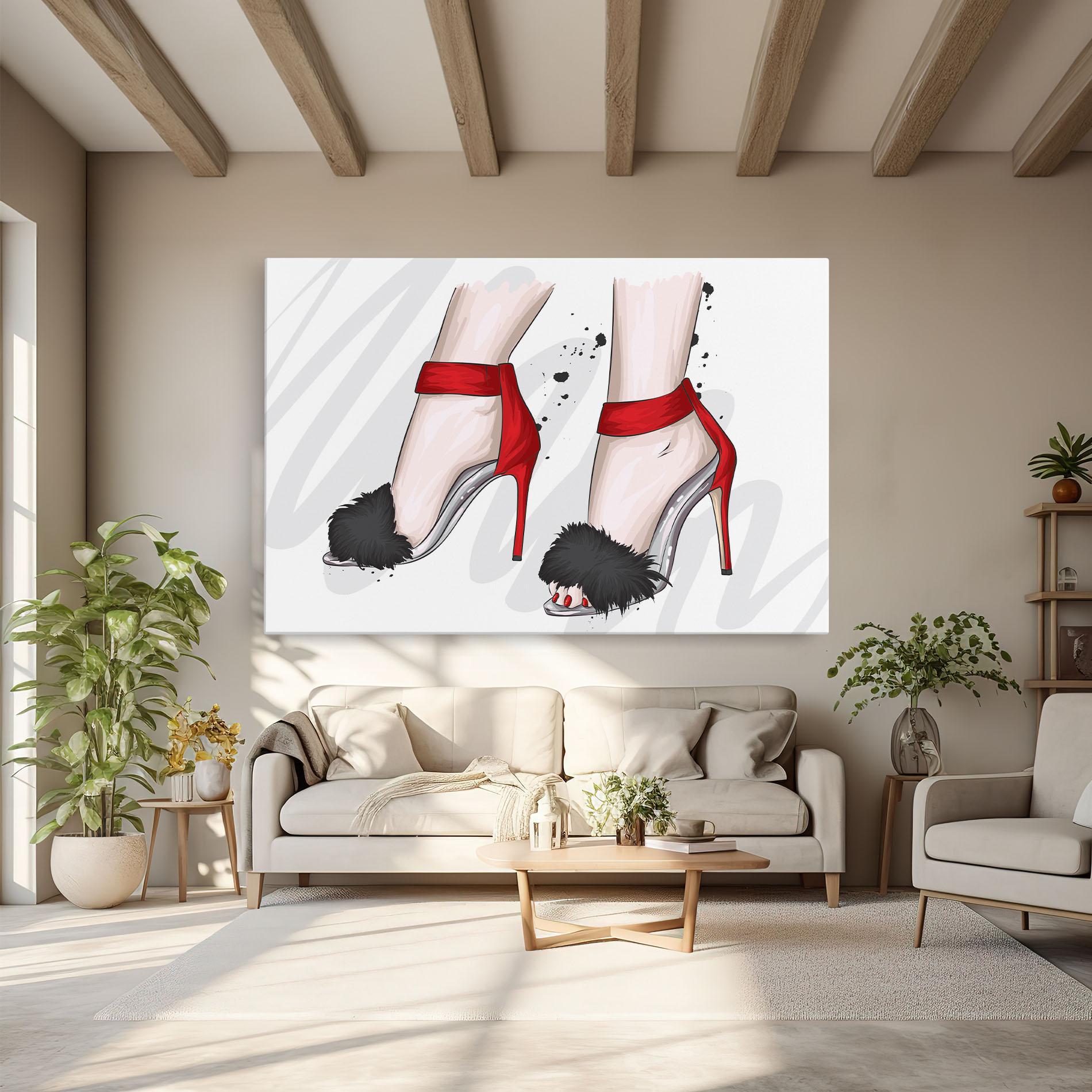 Tablou Canvas Black Red Heels mockup 6