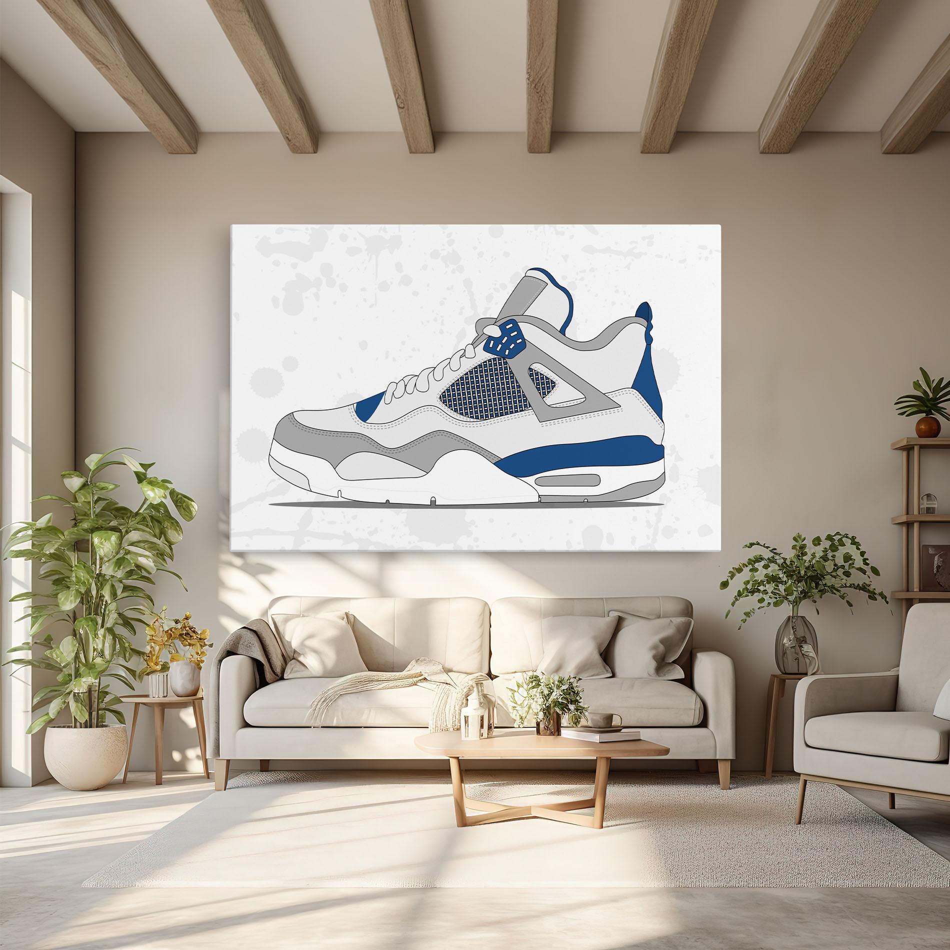 Tablou Canvas Blue Grey Sneakers mockup 6