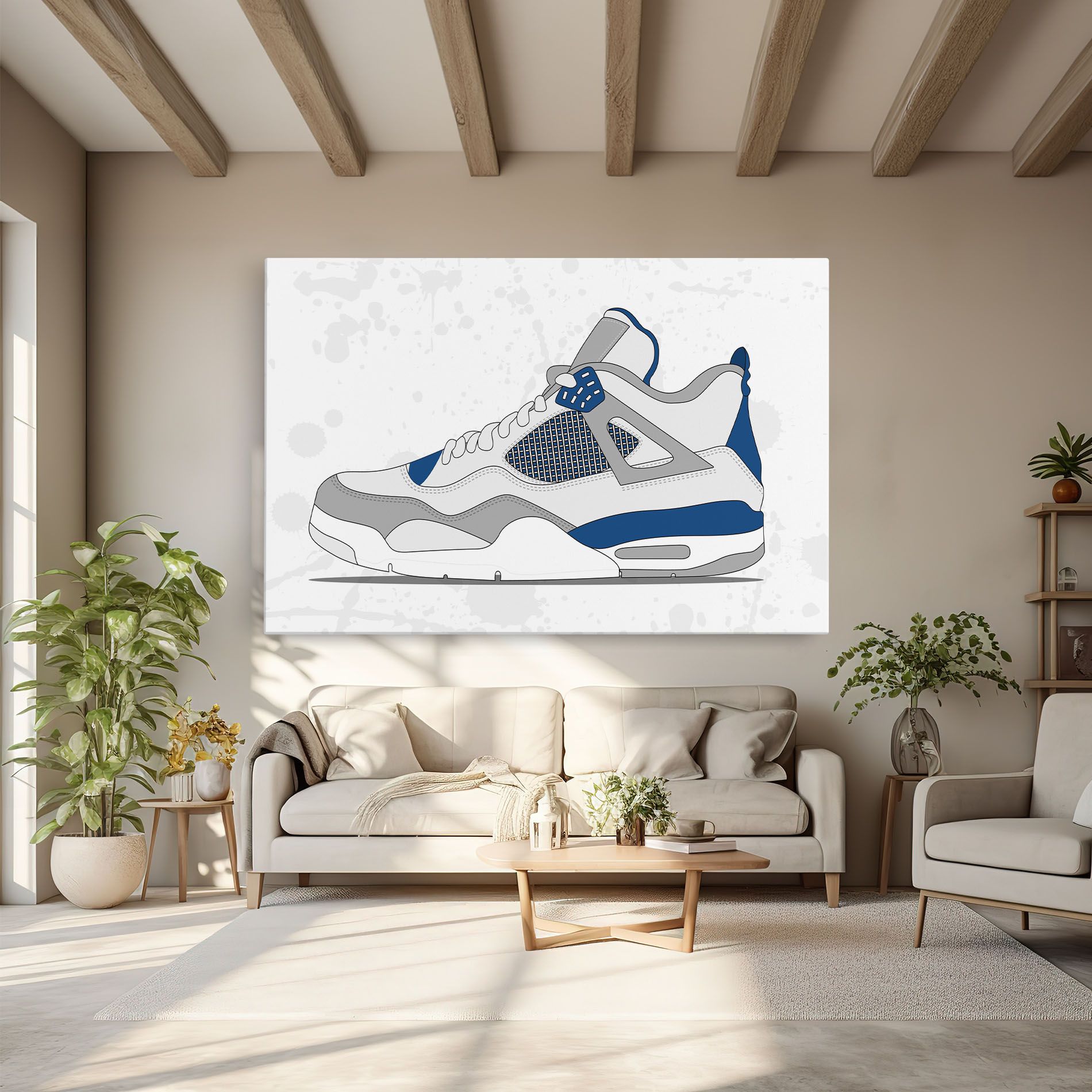 Blue Grey Sneakers mockup 6